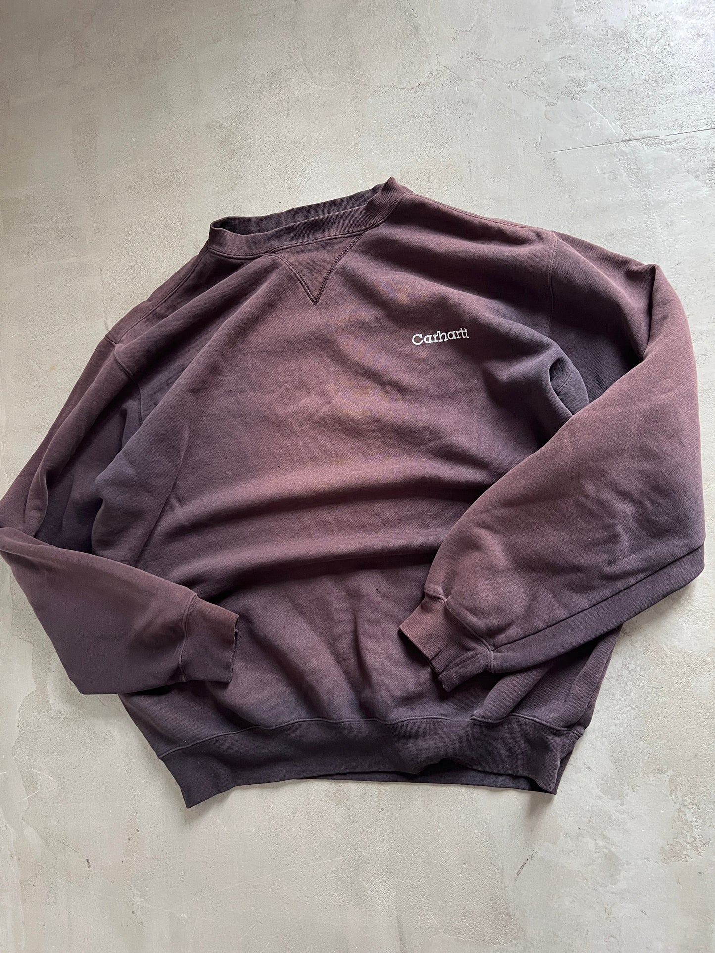MOCHA CARHARTT SWEATER - 1990S - L