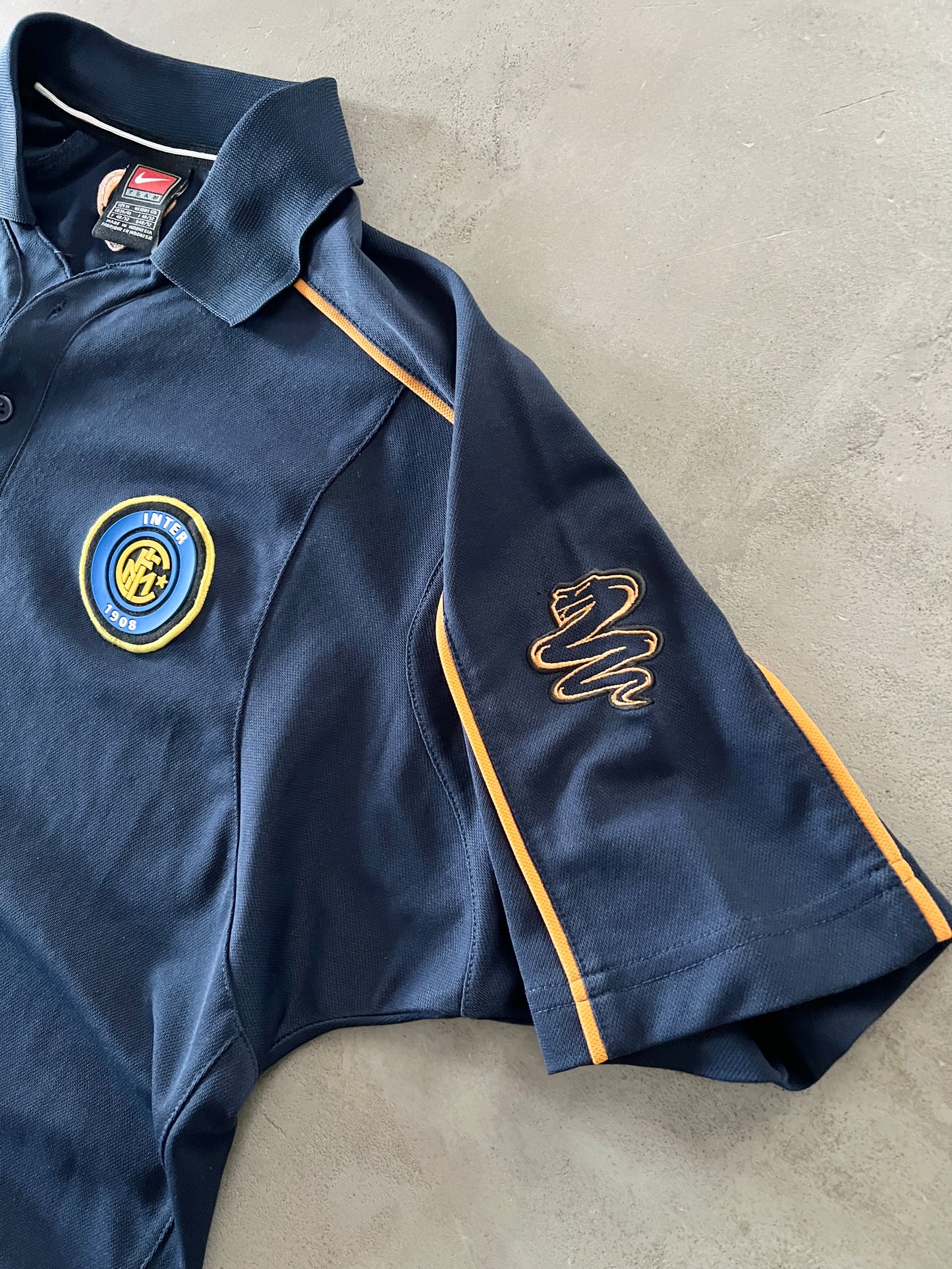 NAVY INTER MILAN NIKE POLO - 2000S - L/M