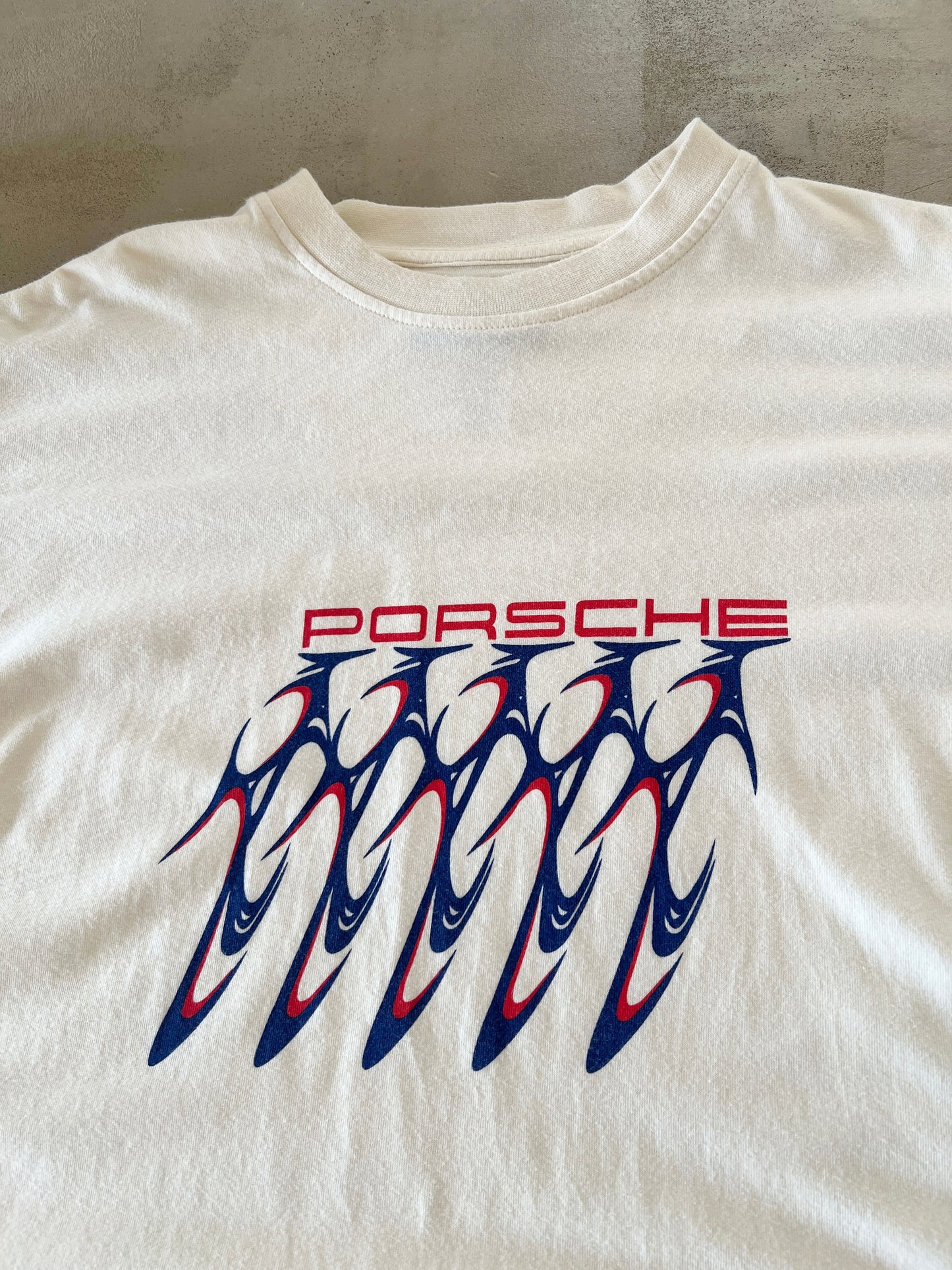 CREME WHITE PORSCHE 911 GT1 LE MANS TEE - 1998 - L
