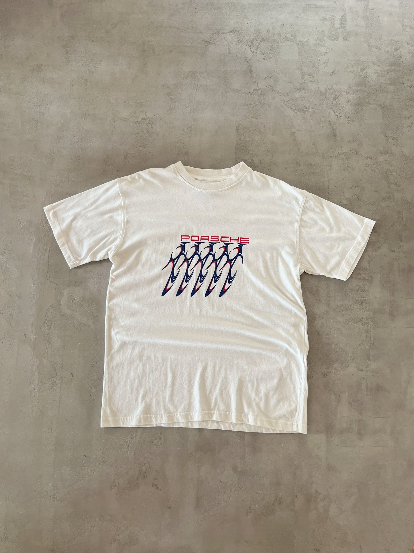 CREME WHITE PORSCHE 911 GT1 LE MANS TEE - 1998 - L