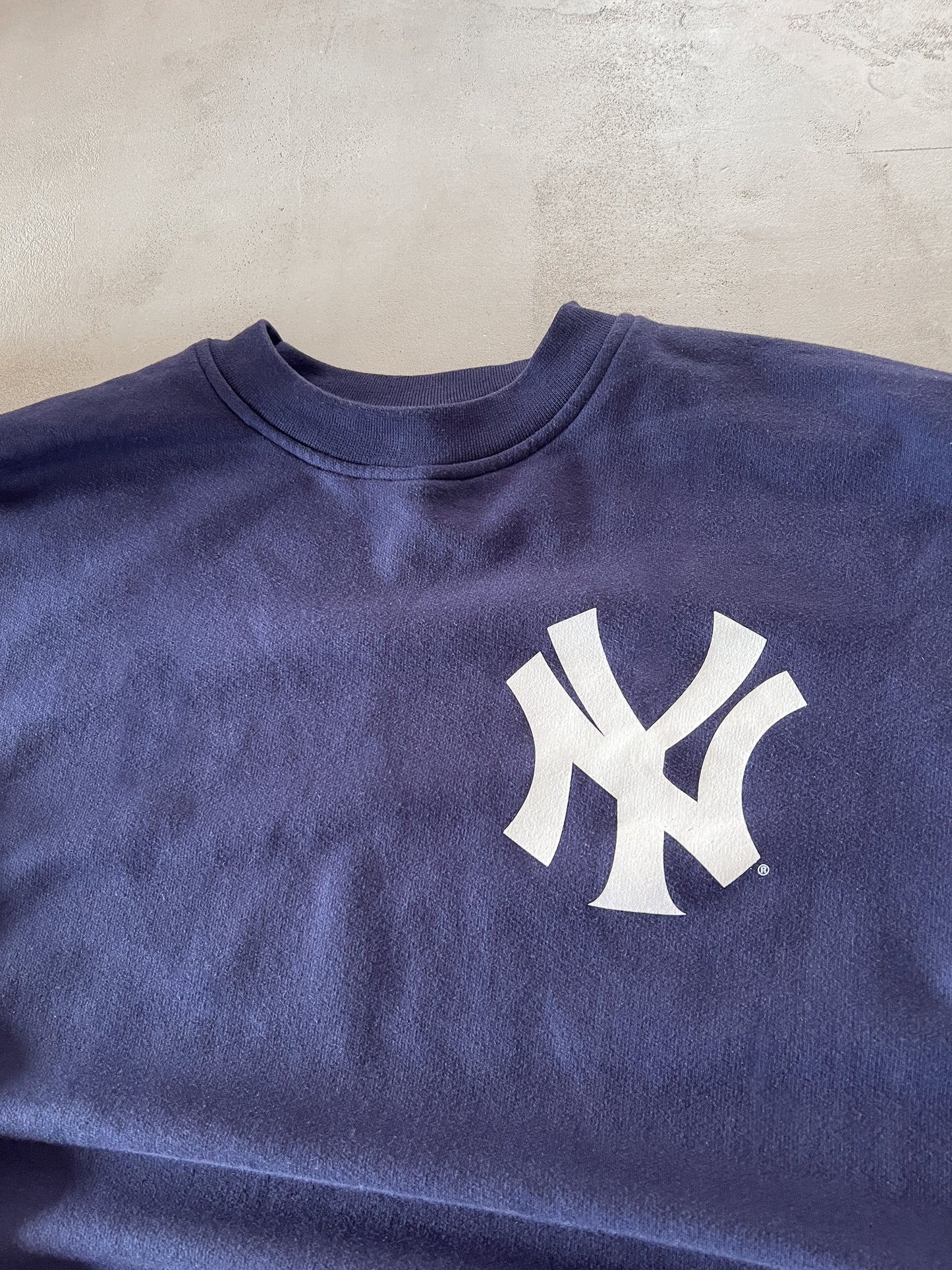 NAVY YANKEES LONGSLEEVE - 1990S - XL