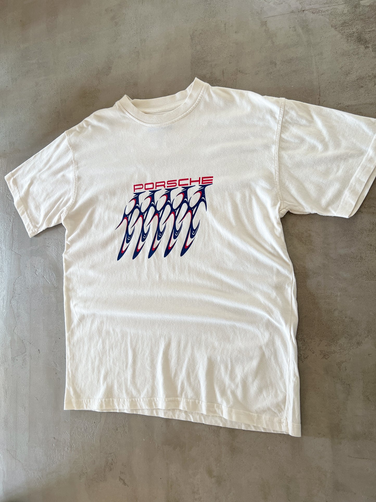 CREME WHITE PORSCHE 911 GT1 LE MANS TEE - 1998 - L