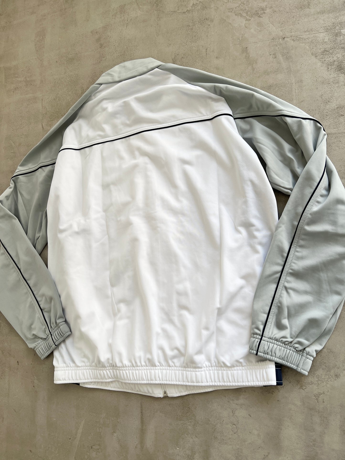 WHITE NIKE TRACK JACKET - 2000S - XL