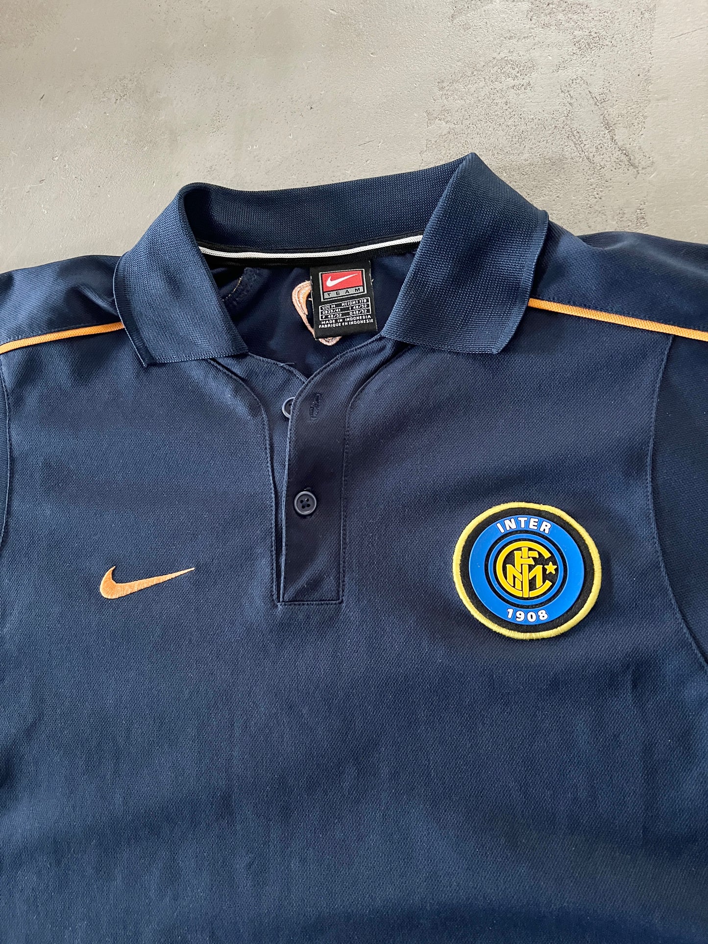 NAVY INTER MILAN NIKE POLO - 2000S - L/M
