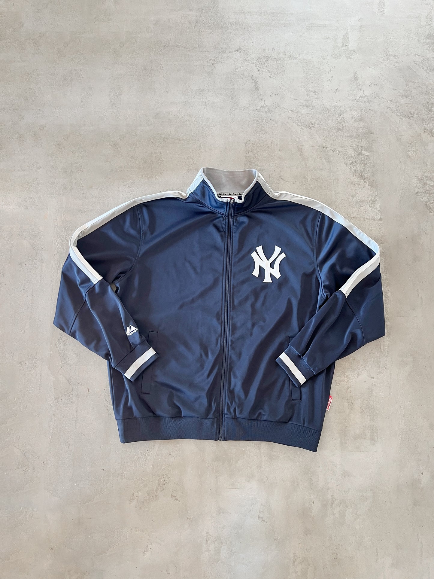 NAVY YANKEES JACKET - 1990S - XL