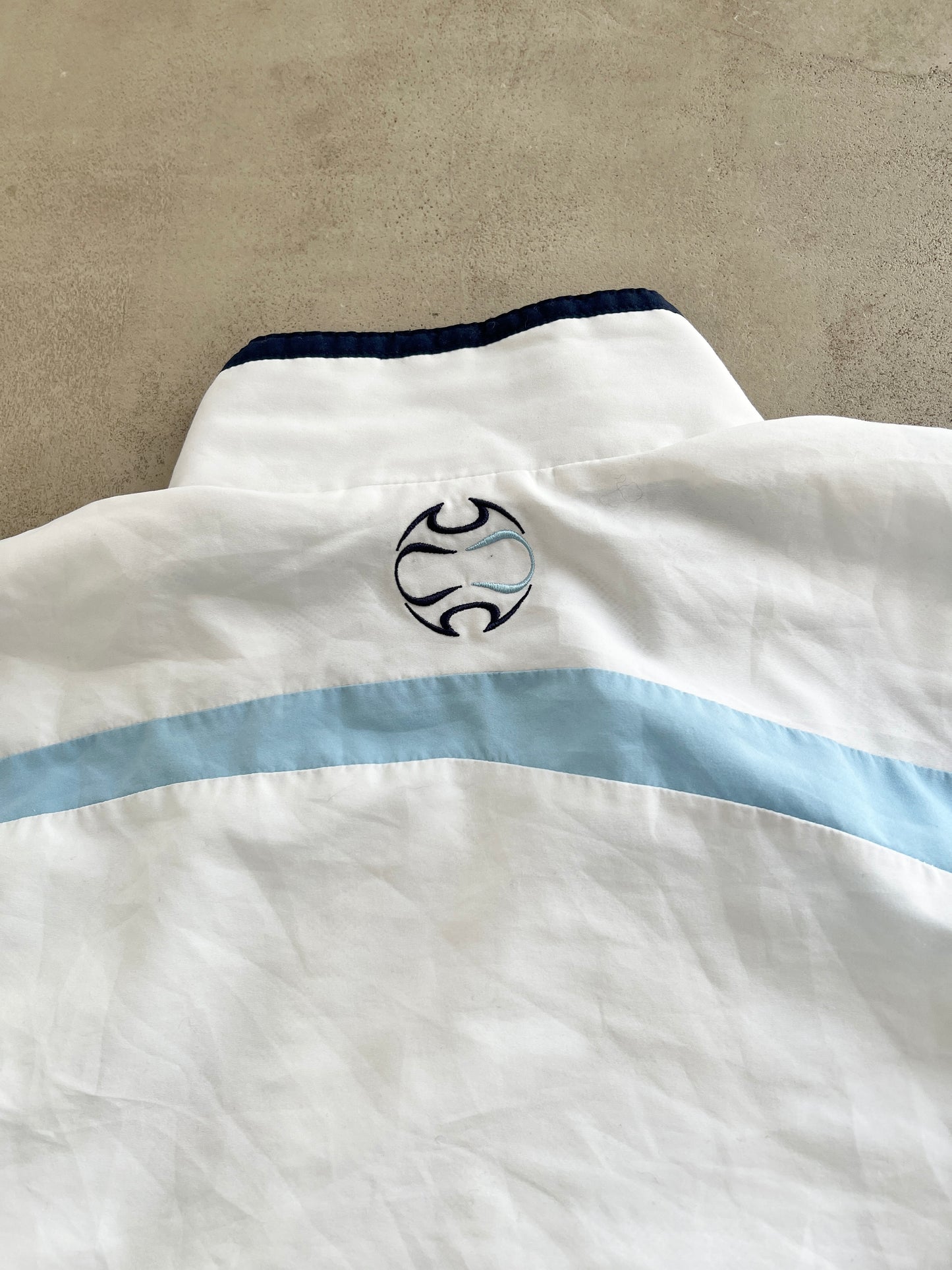 WHITE/BABY BLUE REAL MADRID TRACK JACKET - 2000S - M/L