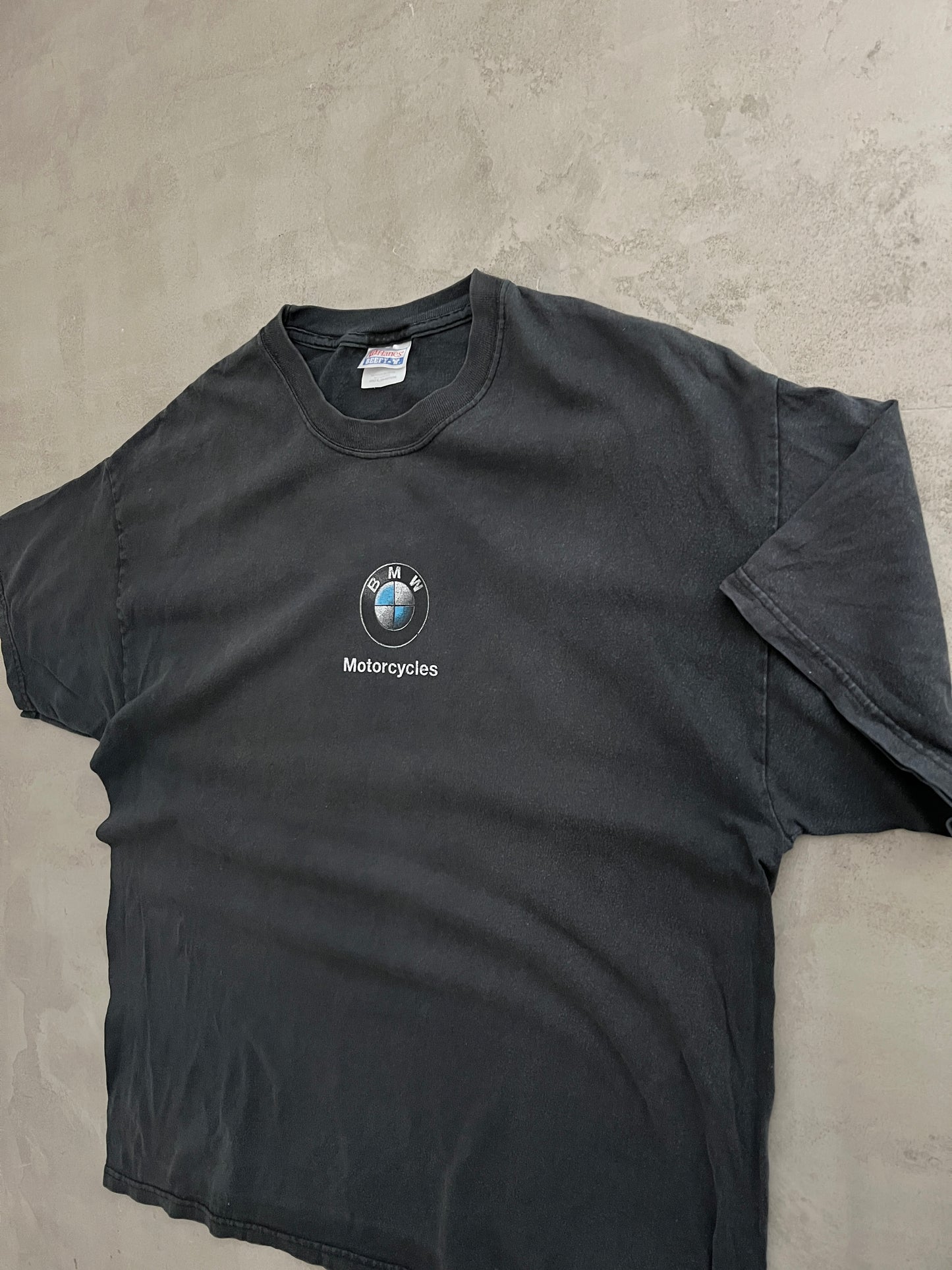 FADED BLACK BMW TEE - 1990S - XL