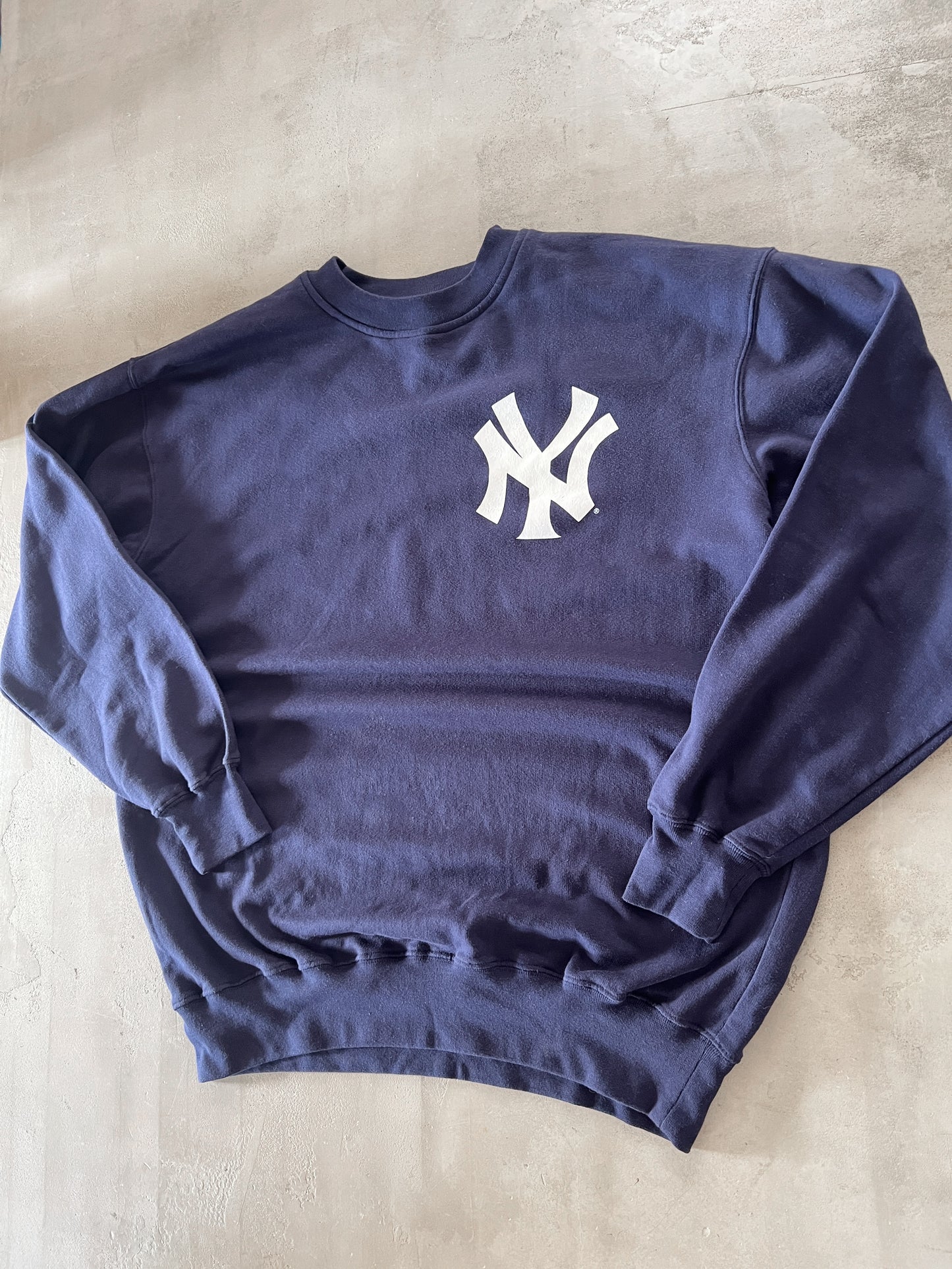 NAVY YANKEES LONGSLEEVE - 1990S - XL