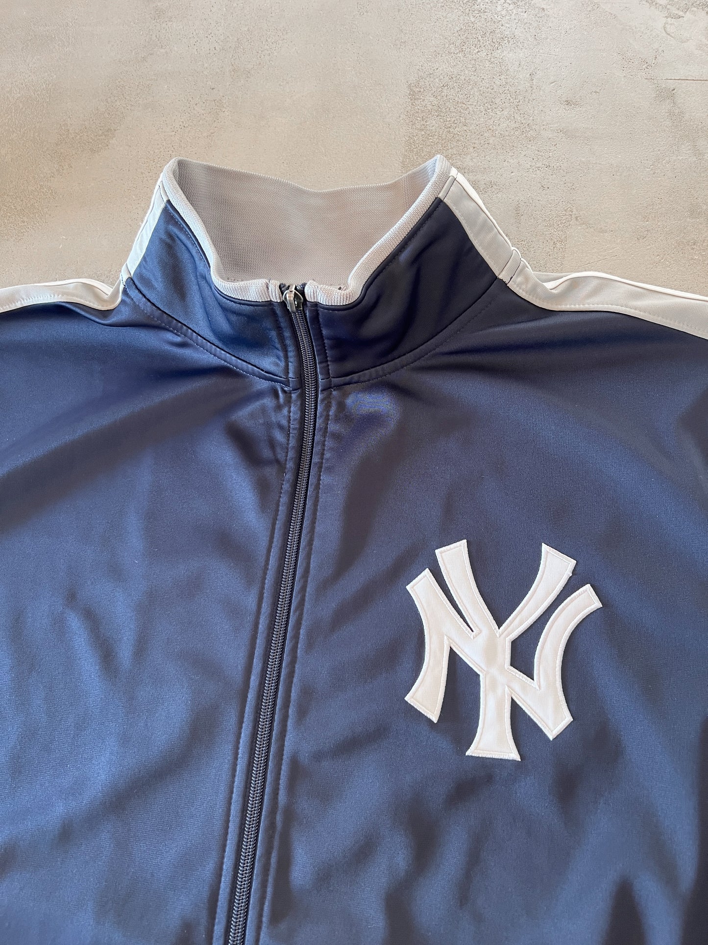 NAVY YANKEES JACKET - 1990S - XL