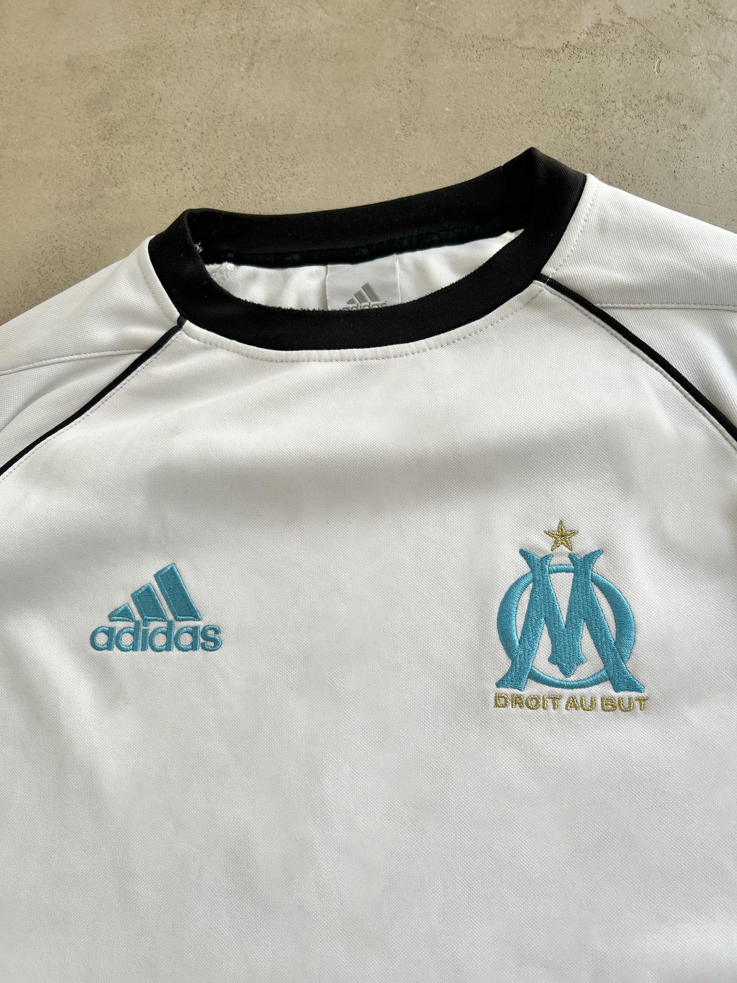 WHITE/BABY BLUE MARSEILLE SWEATER - 2000S - L/XL