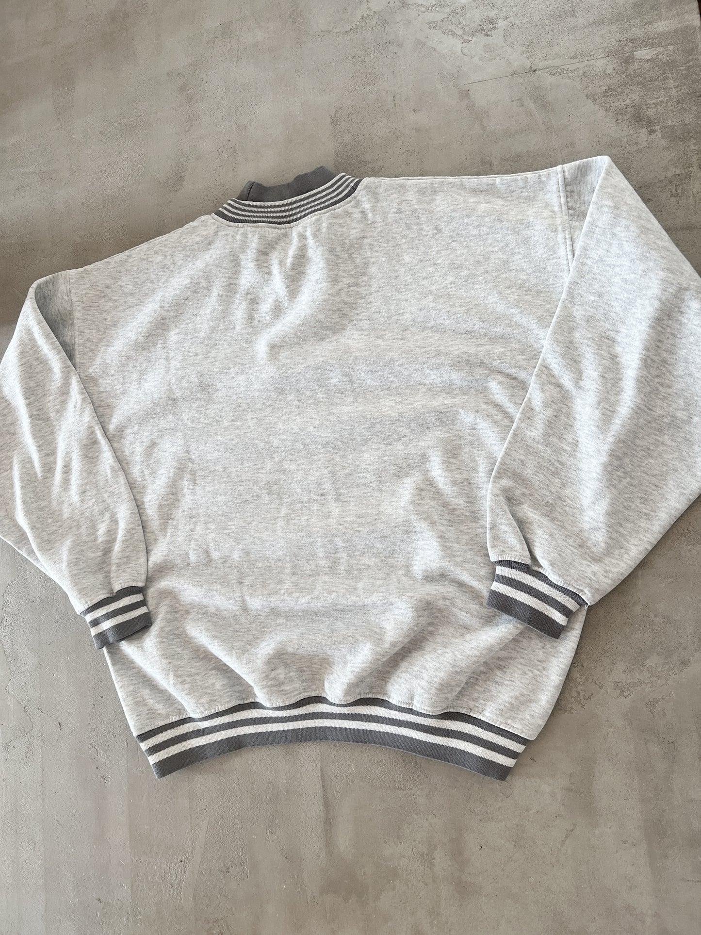 GREY MICROSOFT SWEATER - 1990S - L