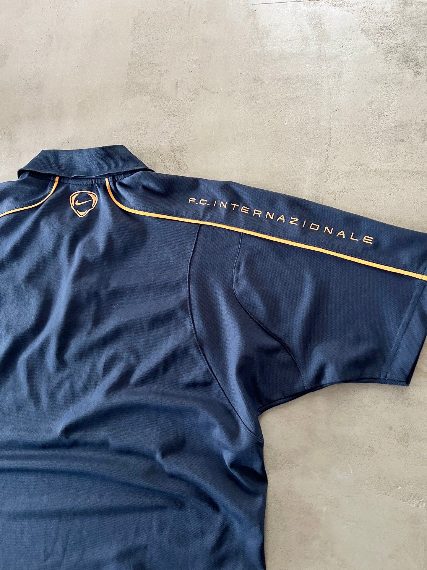 NAVY INTER MILAN NIKE POLO - 2000S - L/M