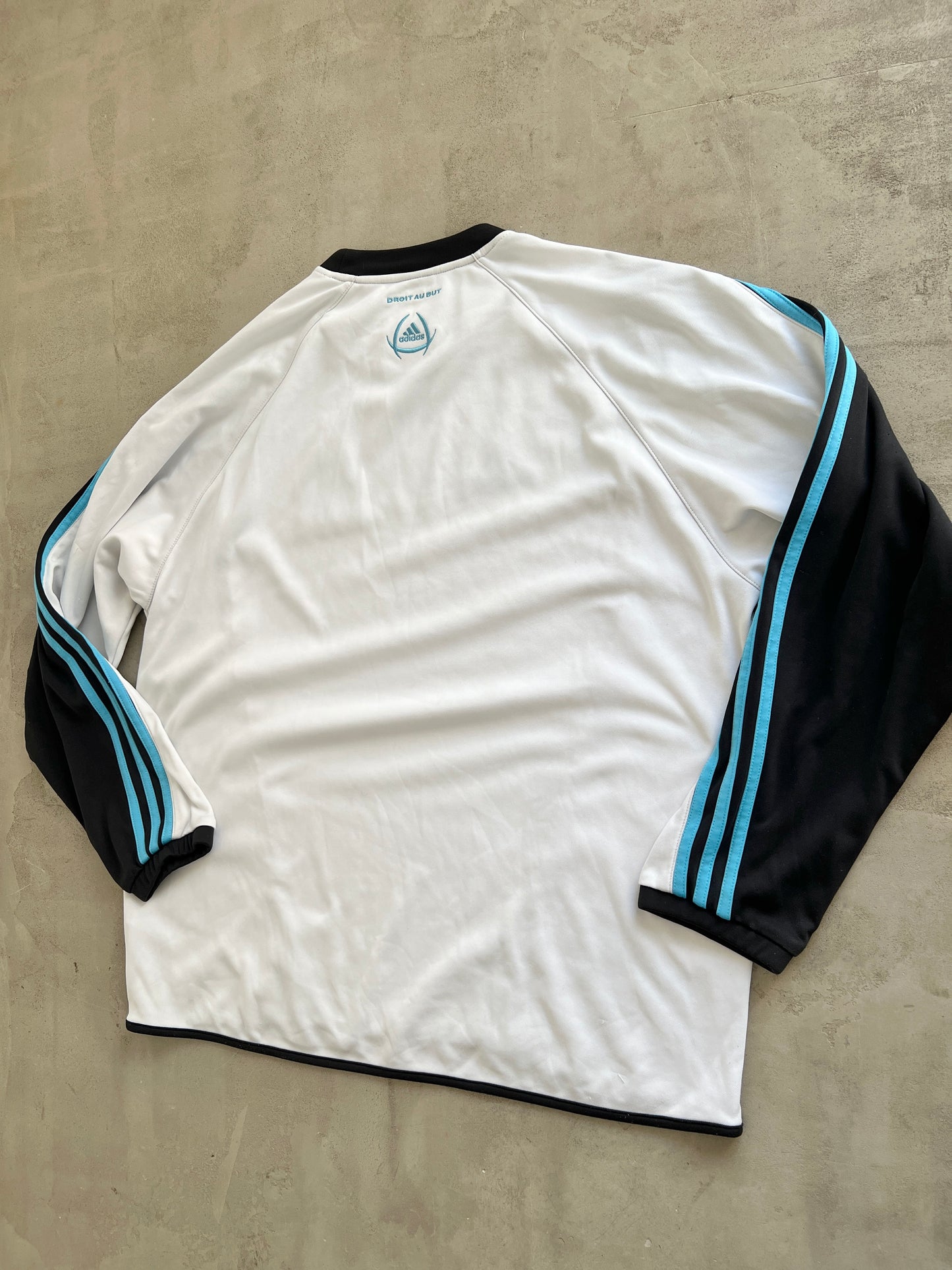 WHITE/BABY BLUE MARSEILLE SWEATER - 2000S - L/XL