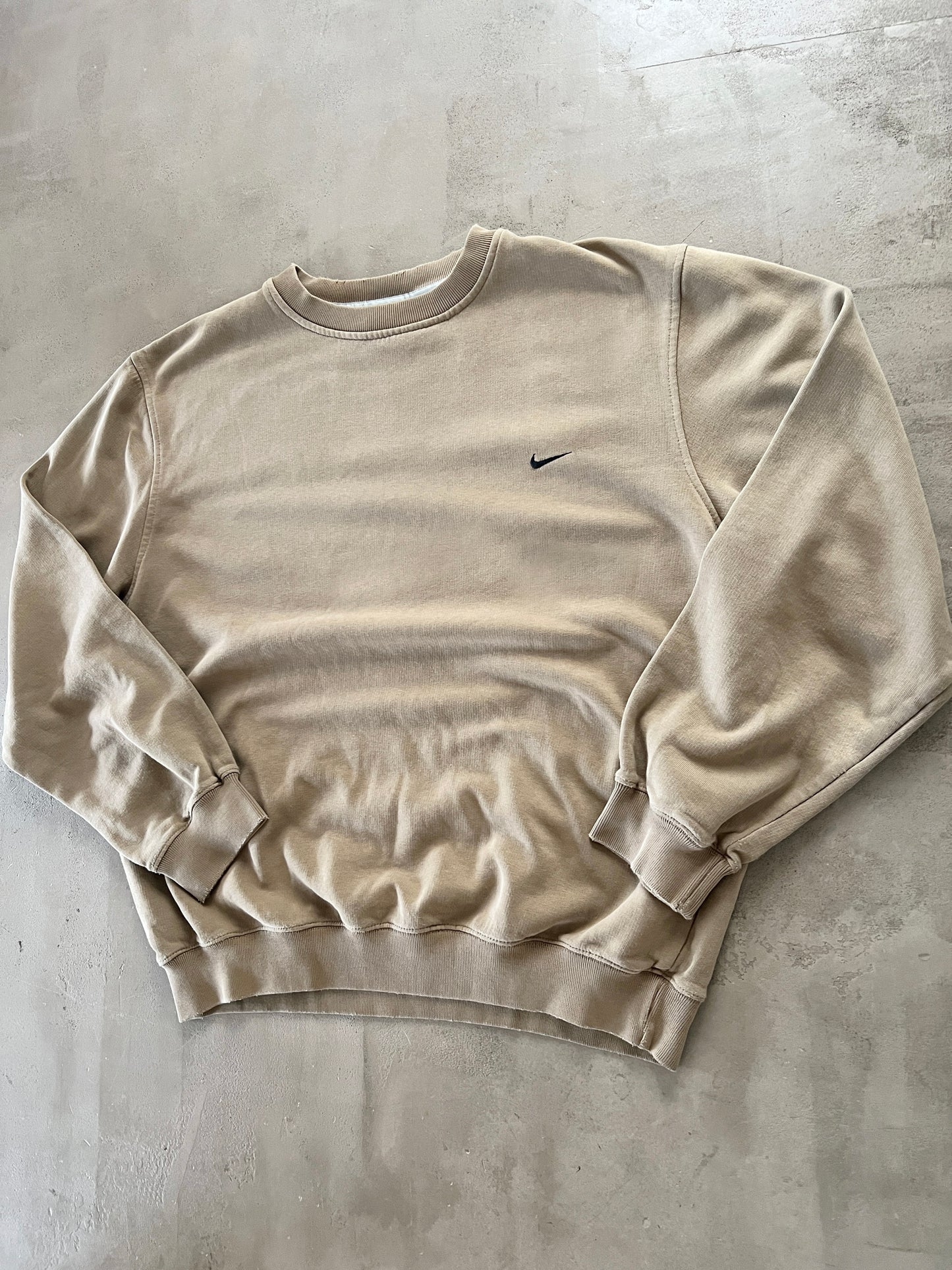 BEIGE NIKE SWEATER - 2000S - M