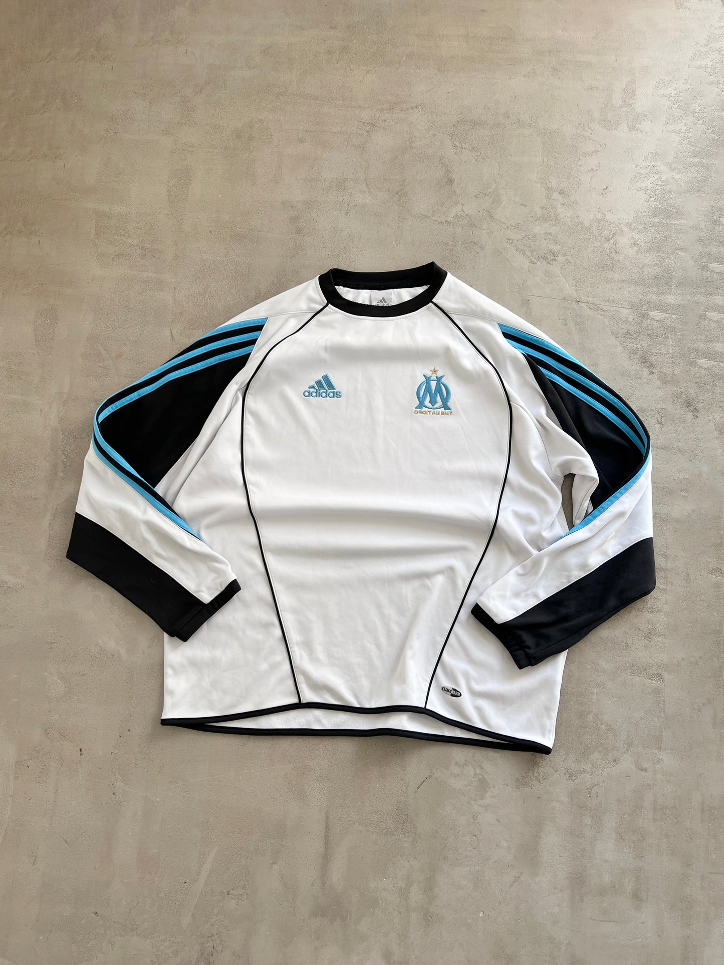 WHITE/BABY BLUE MARSEILLE SWEATER - 2000S - L/XL