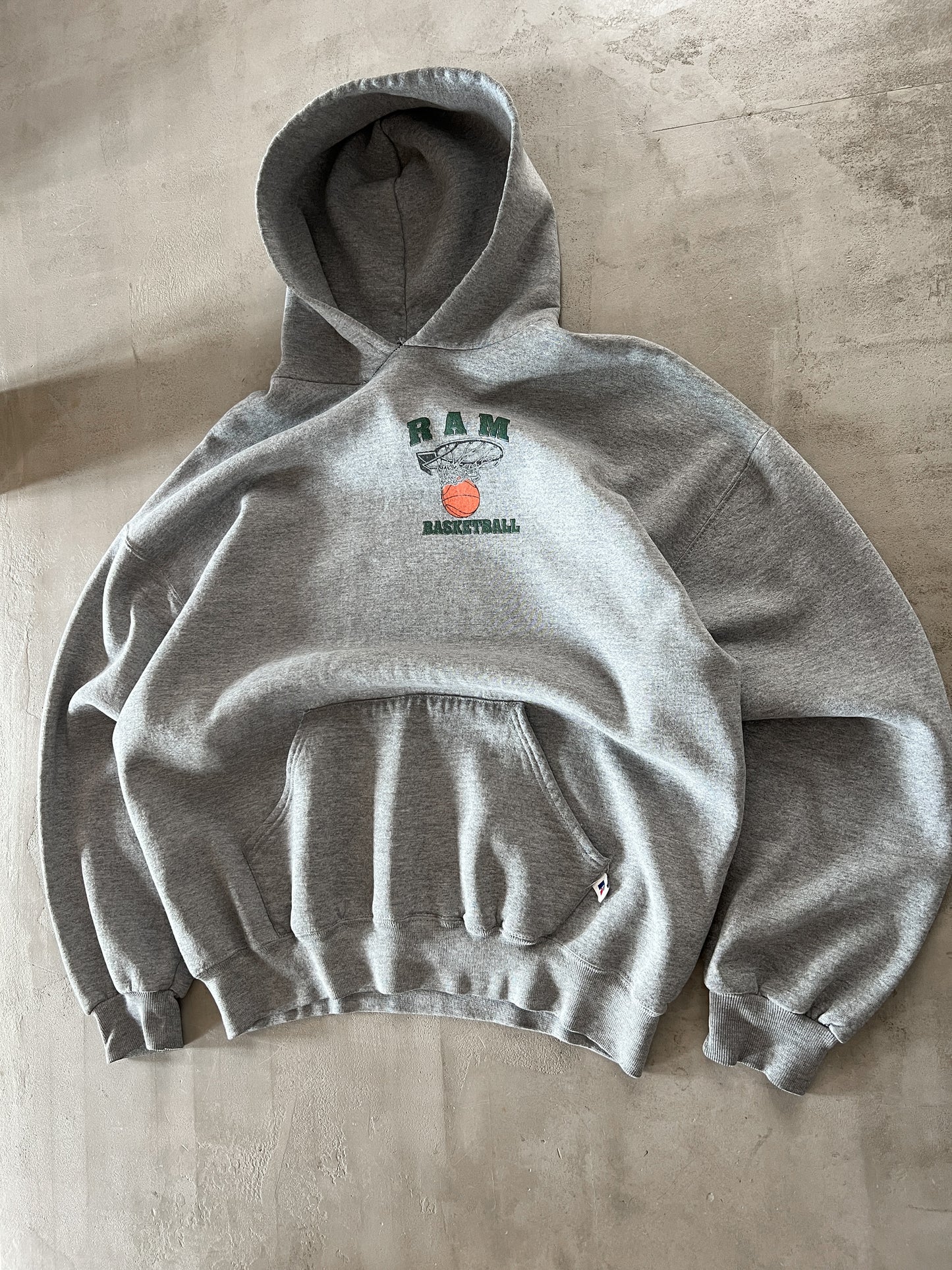 GREY RUSSELL BASKETBALL HOODIE - 1990S - L