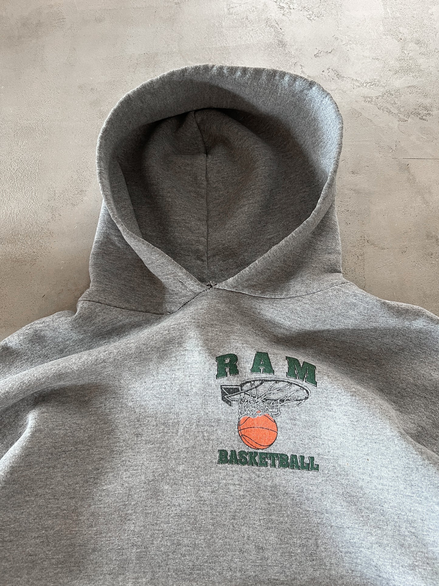 GREY RUSSELL BASKETBALL HOODIE - 1990S - L