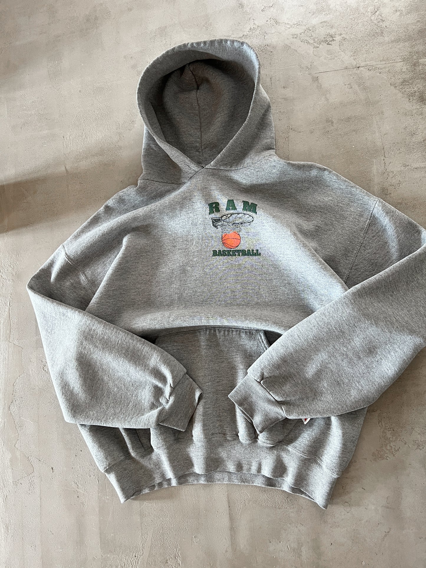 GREY RUSSELL BASKETBALL HOODIE - 1990S - L