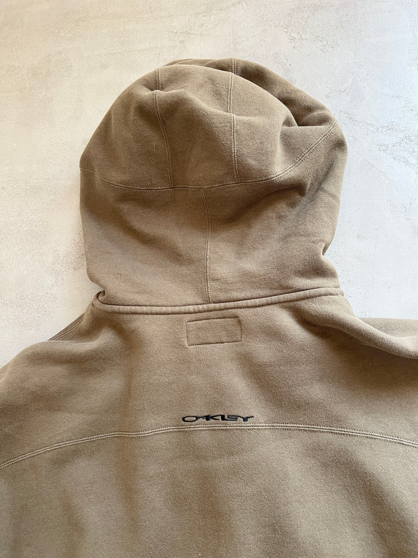OLIVE OAKLEY ZIP UP HOODIE - 1990S - XL/L