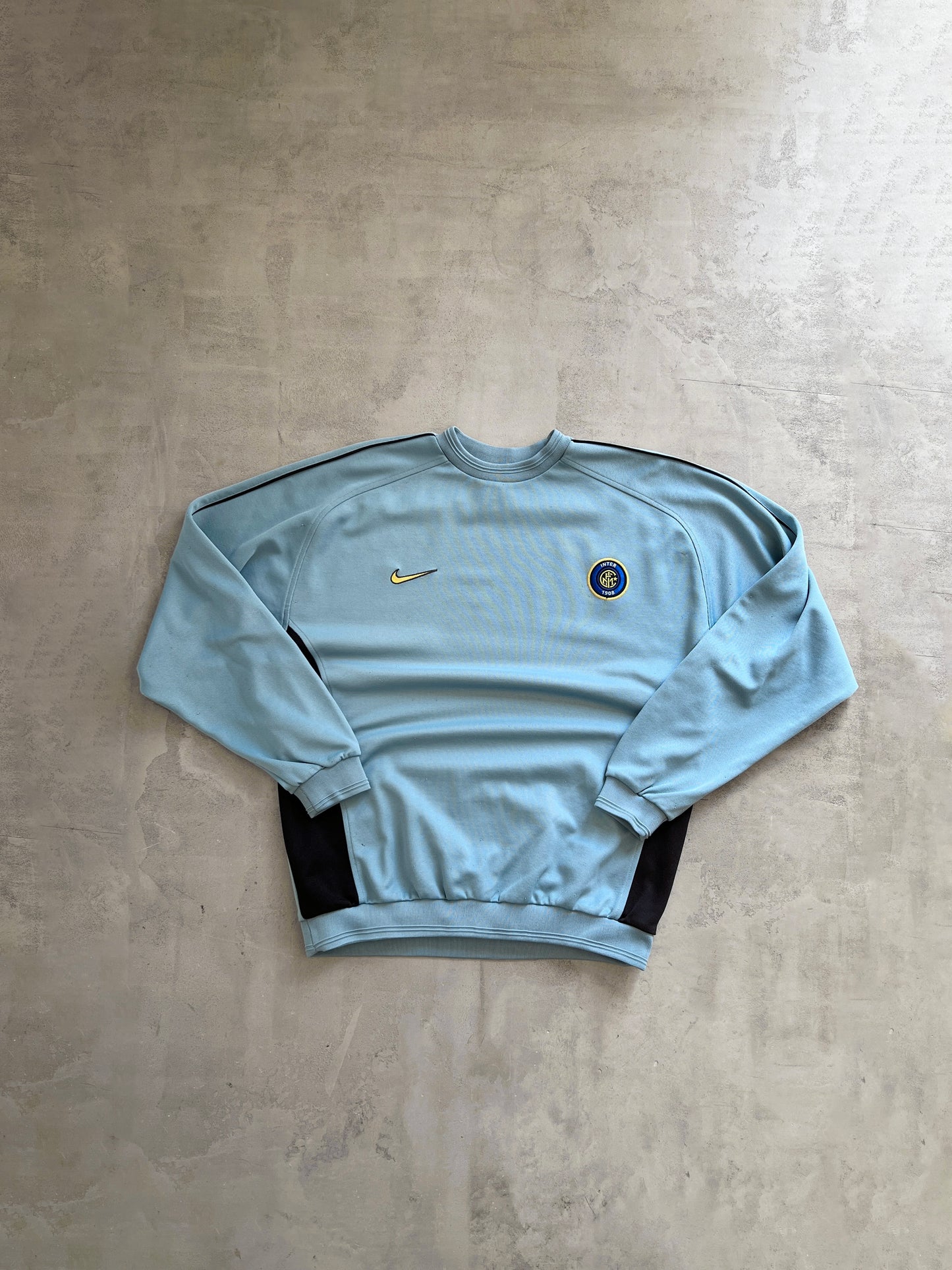 BABY BLUE INTER MILAN NIKE SWEATER - 2000S - L