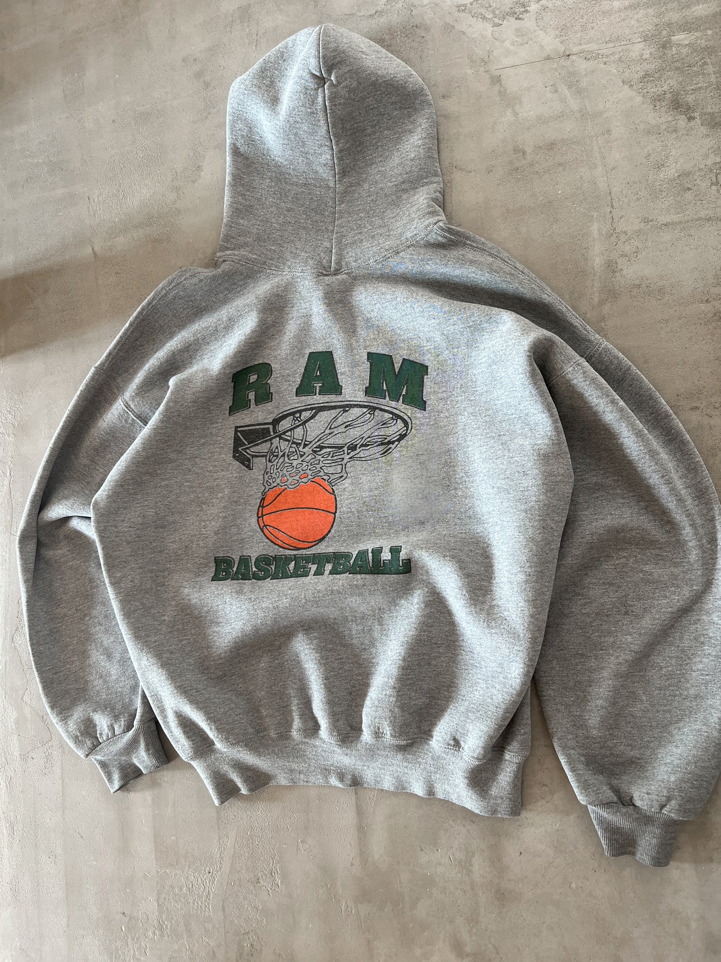 GREY RUSSELL BASKETBALL HOODIE - 1990S - L