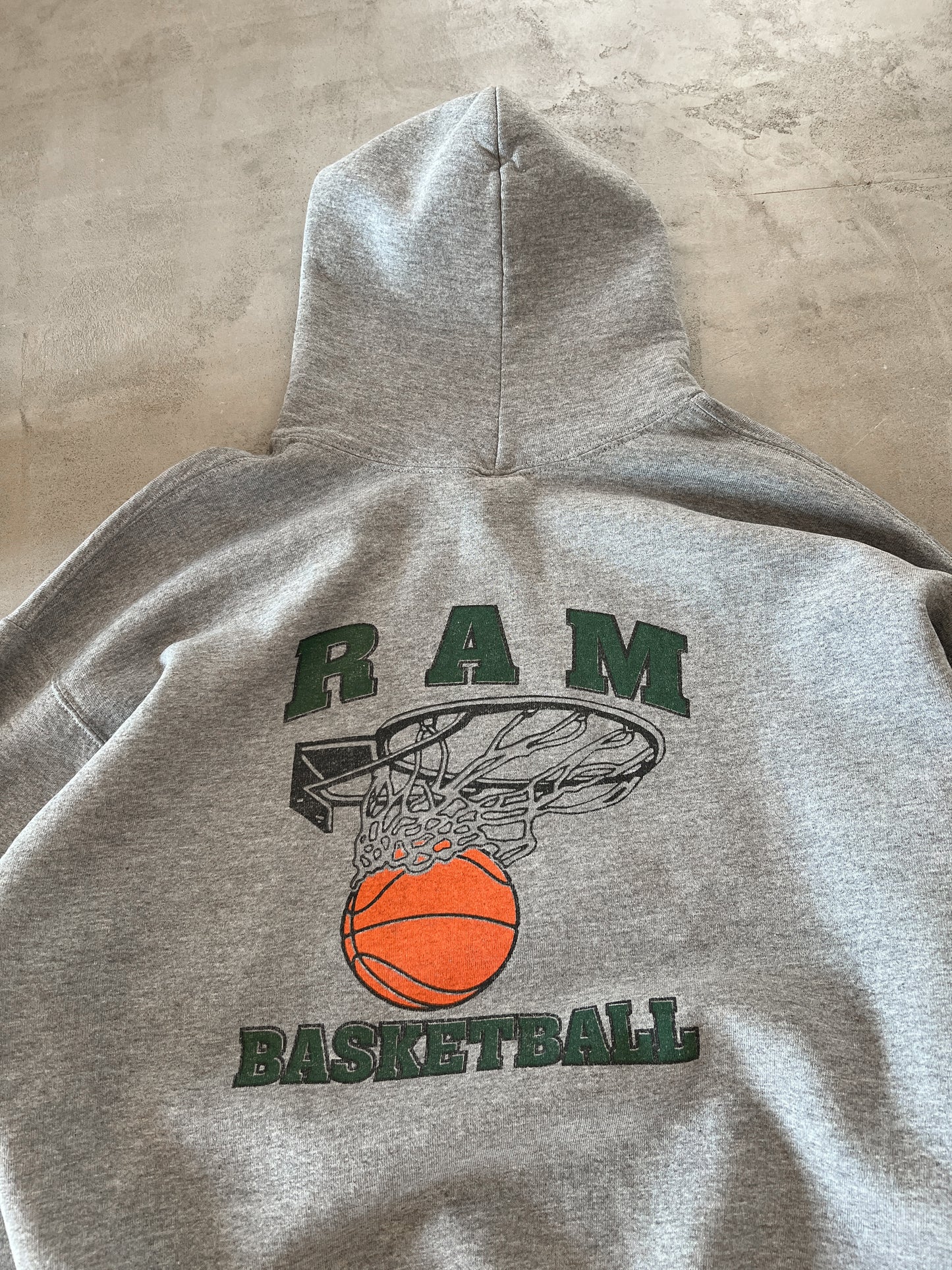 GREY RUSSELL BASKETBALL HOODIE - 1990S - L