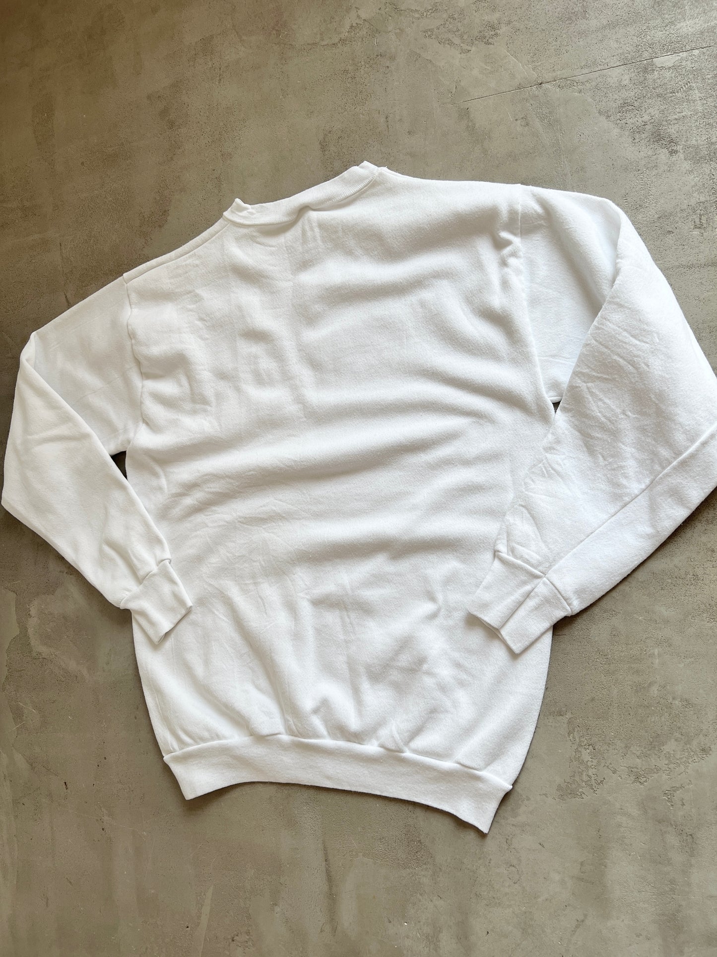 WHITE PORSCHE SWEATER - 1990S - M