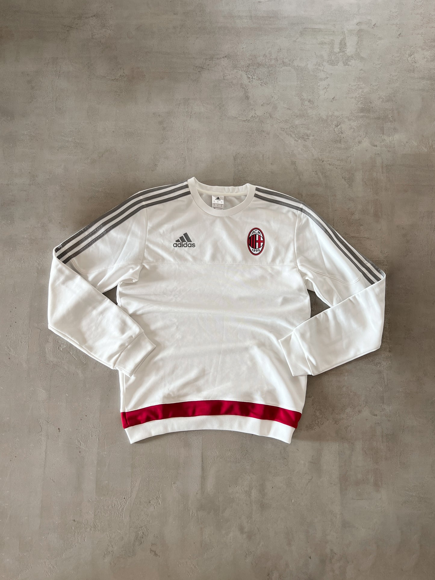 WHITE AC MILAN LONGSLEEVE - 2000S - M/L
