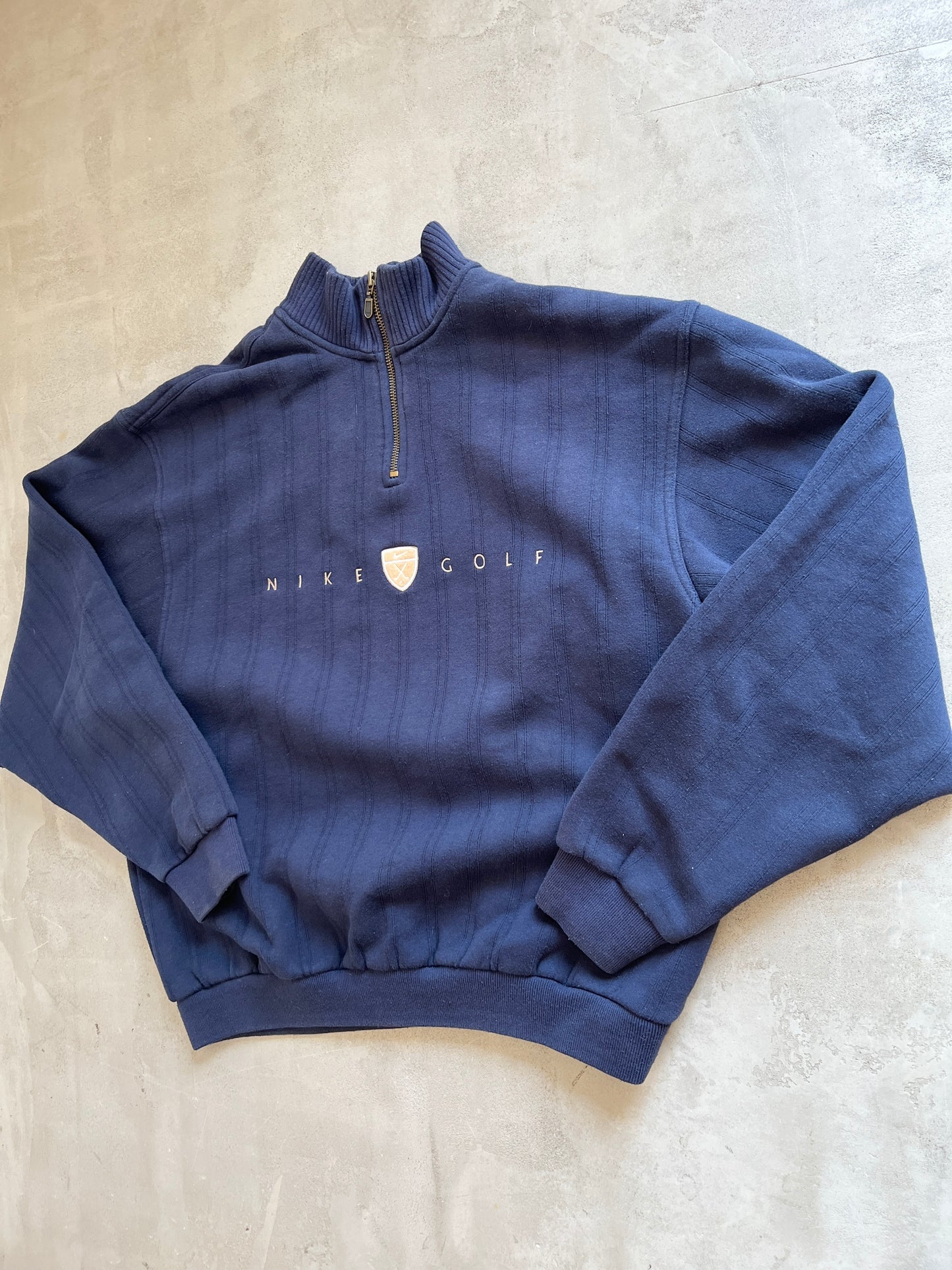 NAVY NIKE GOLF HALF ZIP - 2000S - M