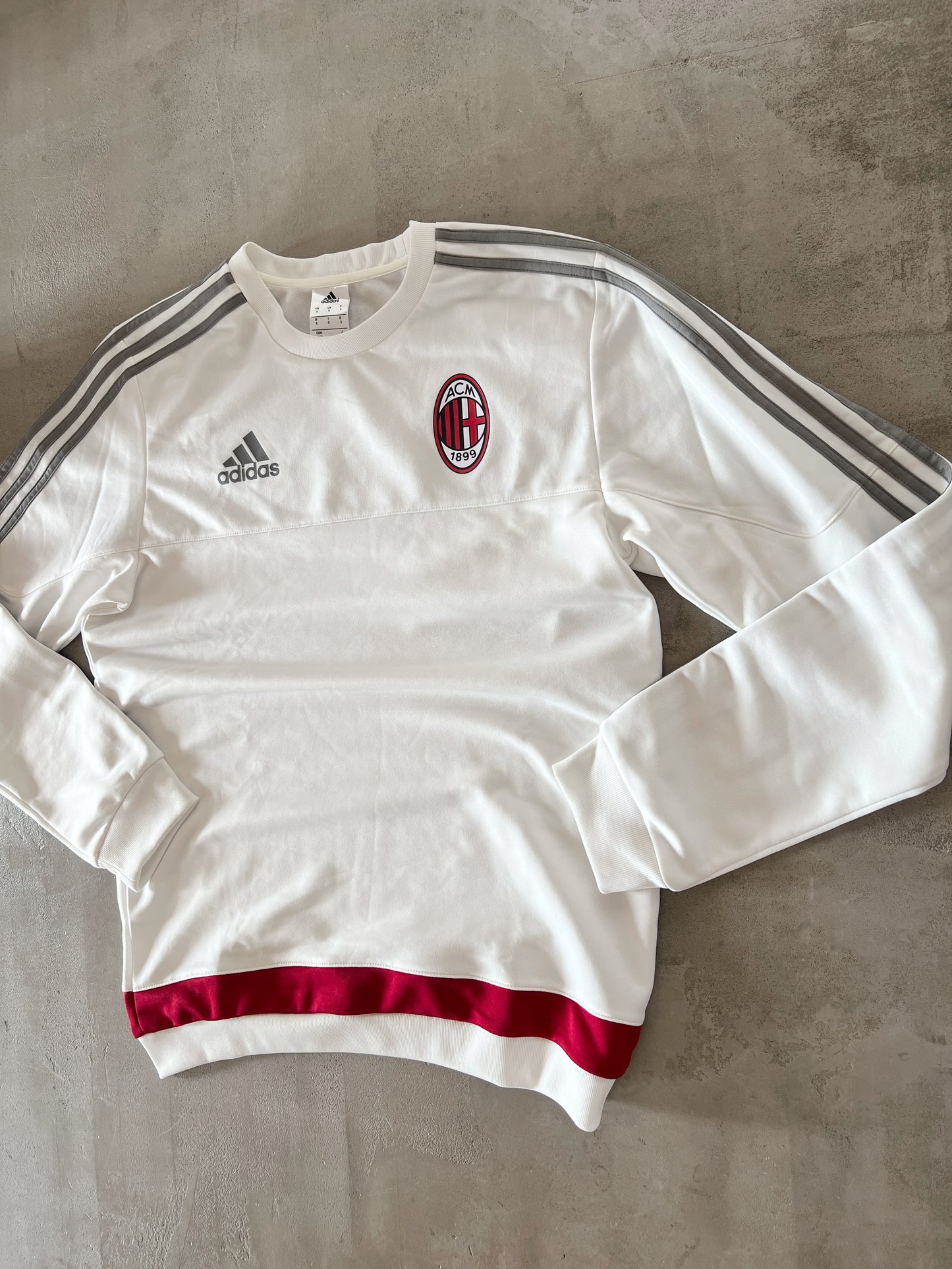 WHITE AC MILAN LONGSLEEVE - 2000S - M/L
