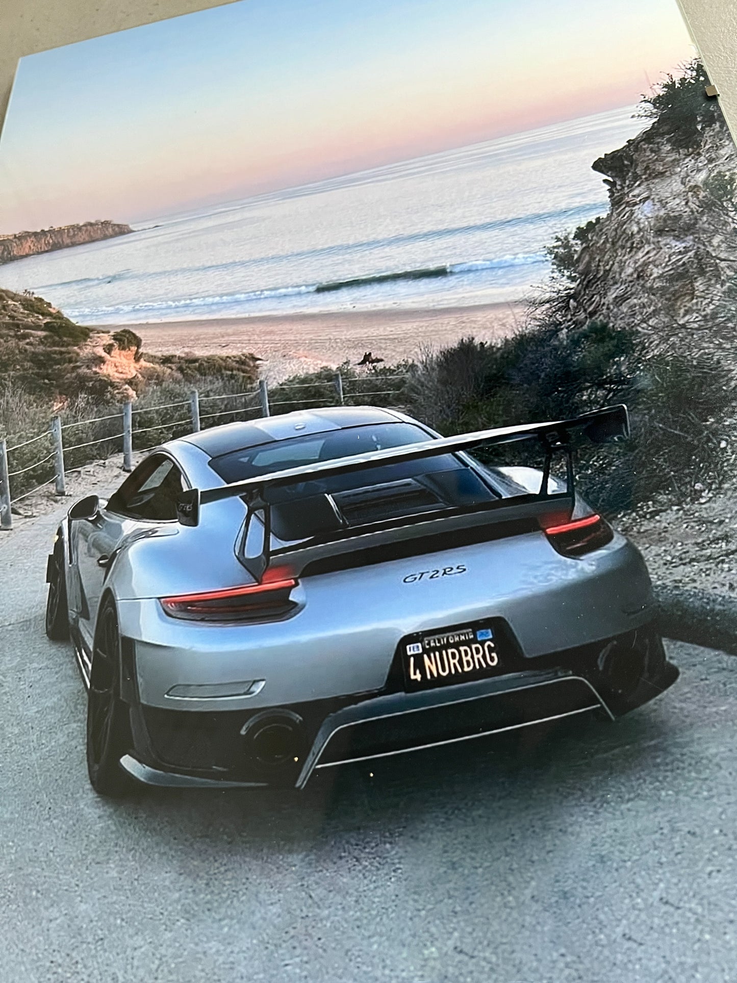 PORSCHE GT2 RS x OCEAN GLASS PRINT