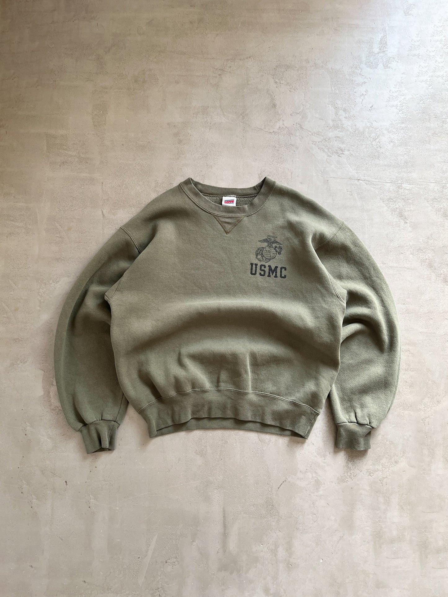 OLIVE USMC SWEATER - 2000S - S