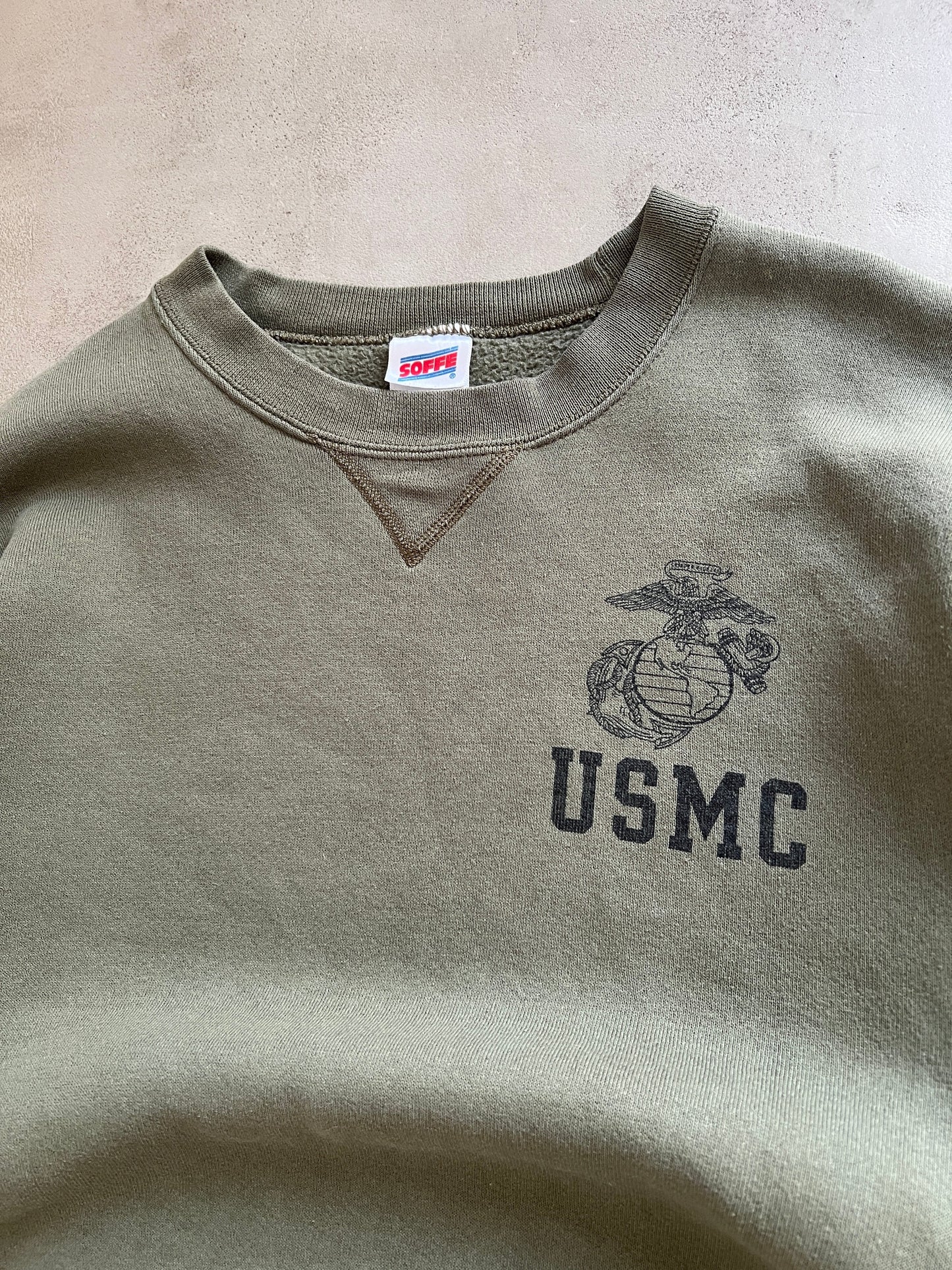 OLIVE USMC SWEATER - 2000S - S