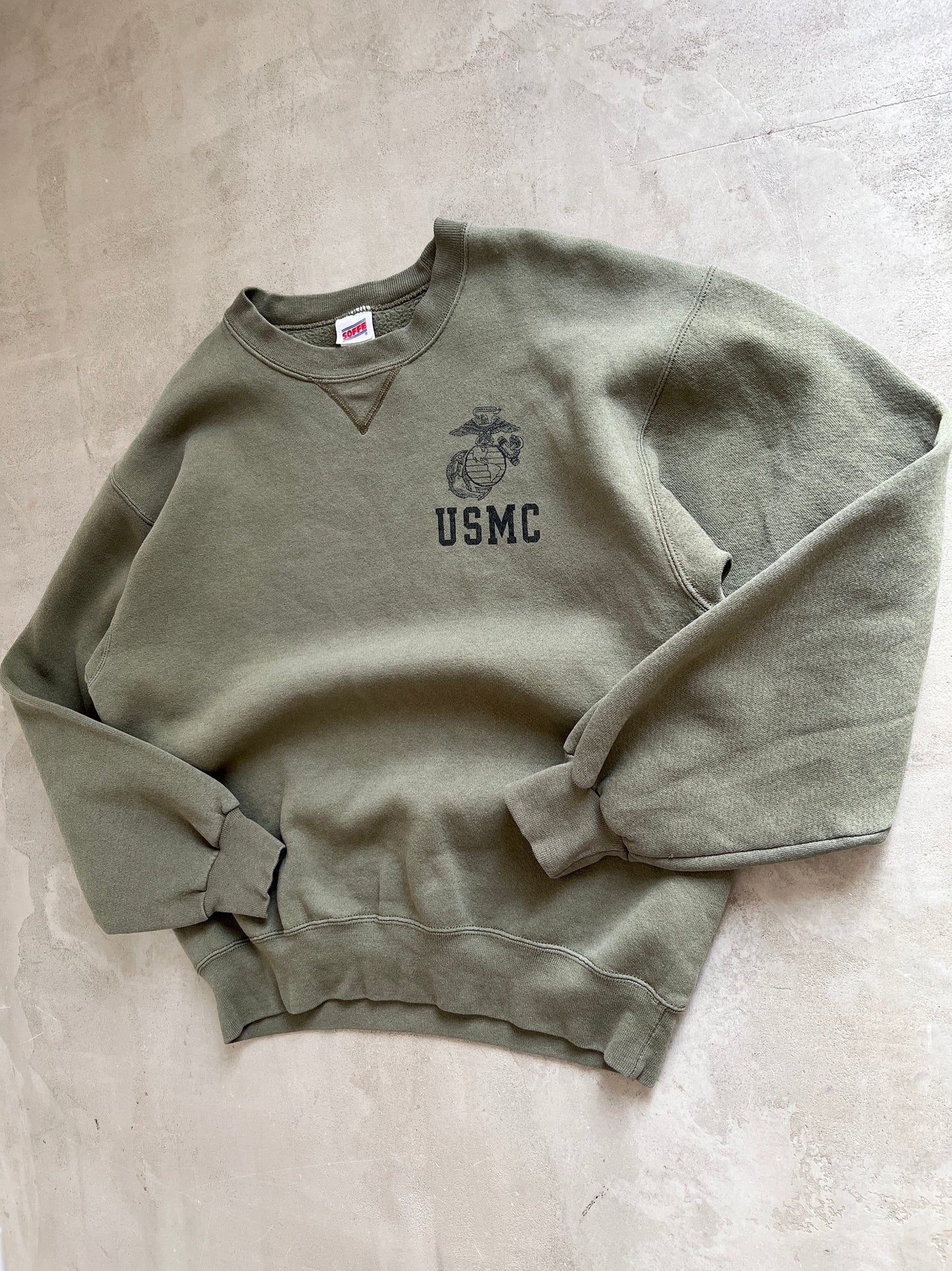 OLIVE USMC SWEATER - 2000S - S