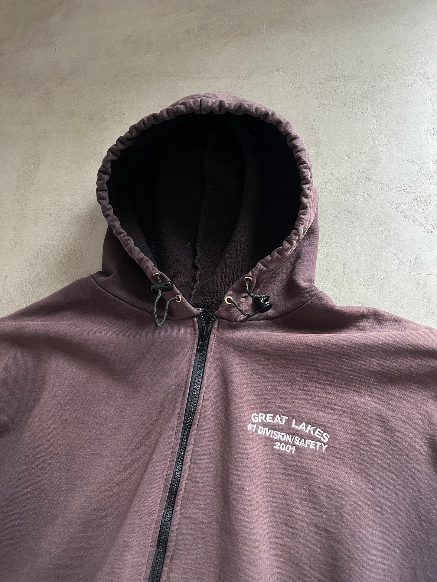 FADED BROWN CARHARTT ZIP UP HOODIE - 1990S - XXL