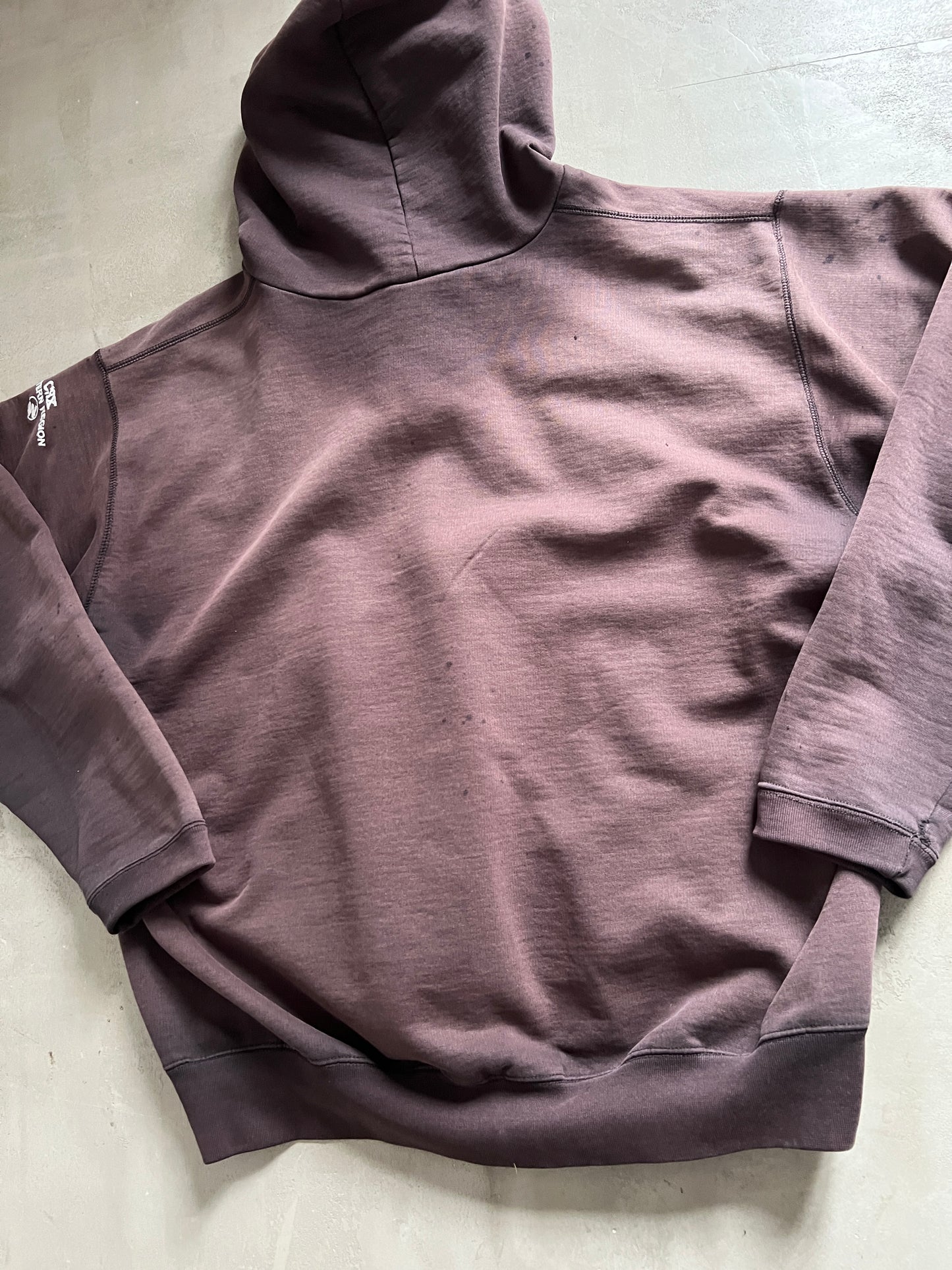 FADED BROWN CARHARTT ZIP UP HOODIE - 1990S - XXL