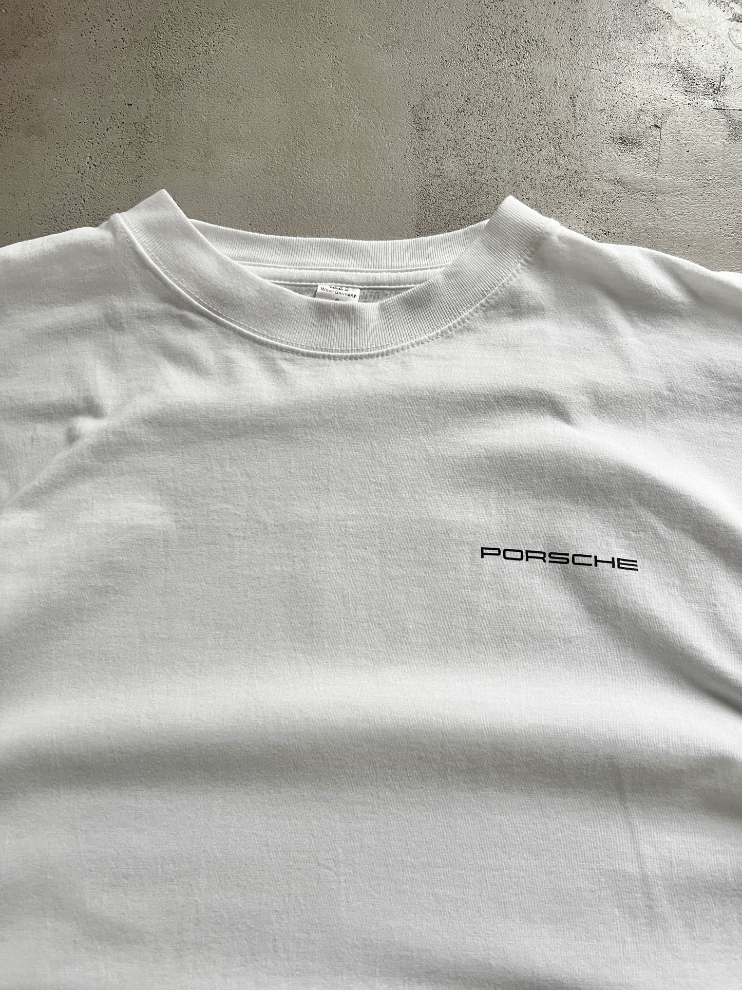 WHITE PORSCHE TEE - 2000S - S