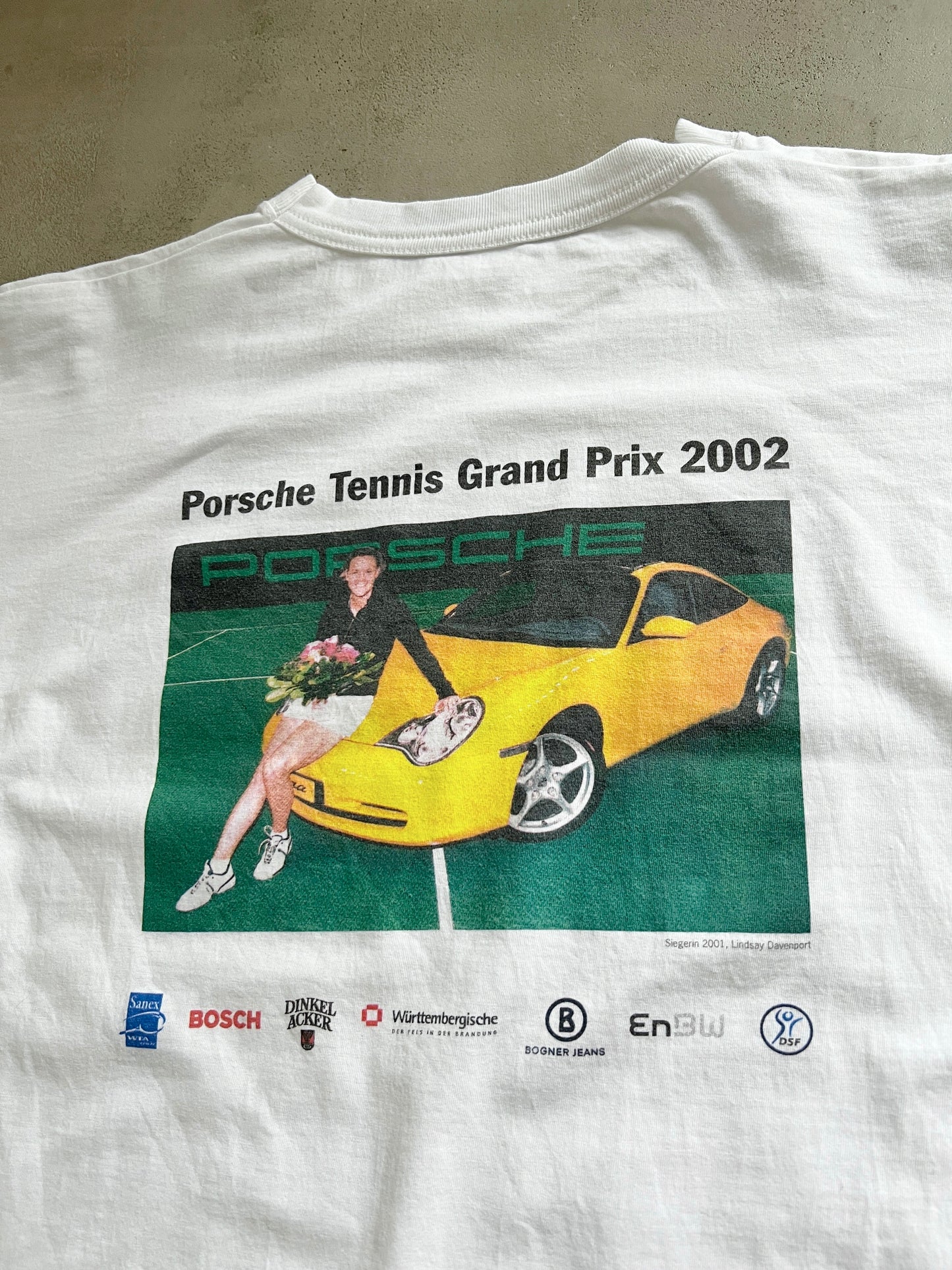 WHITE PORSCHE TEE - 2000S - S