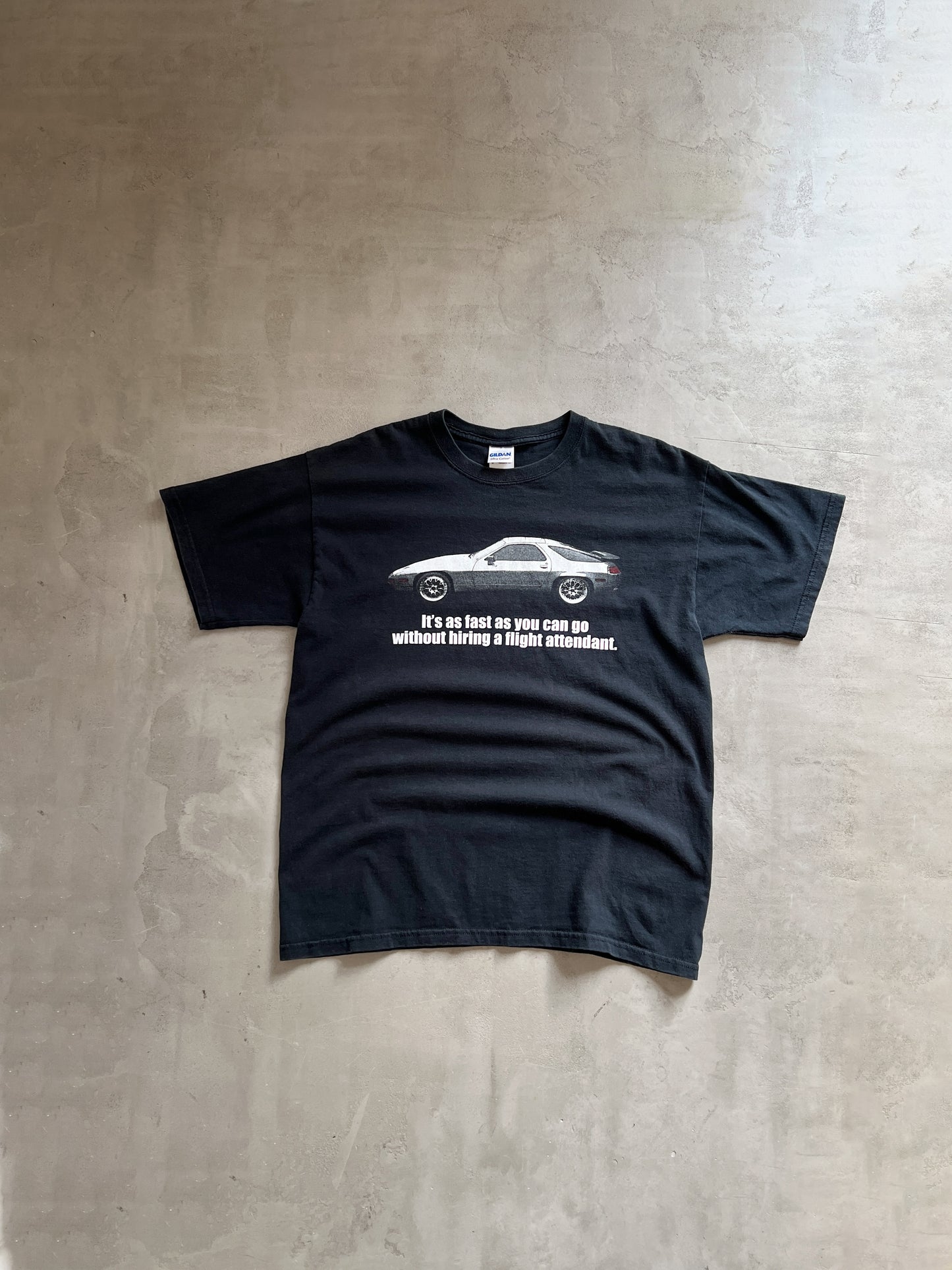 BLACK PORSCHE 928 TEE - 1990S - L