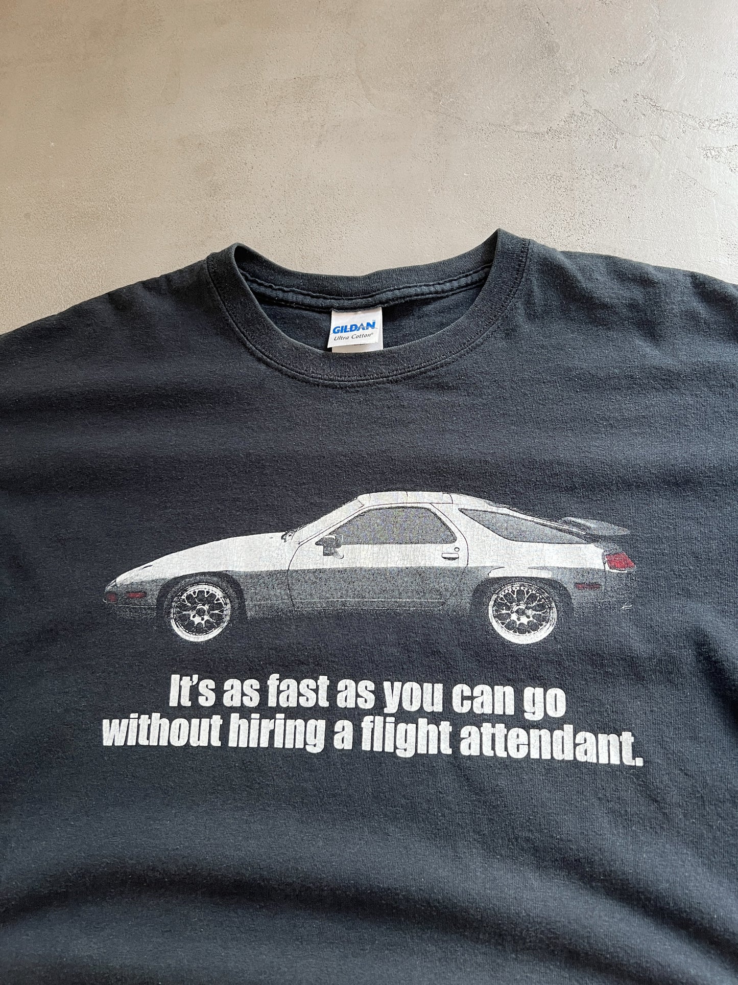 BLACK PORSCHE 928 TEE - 1990S - L