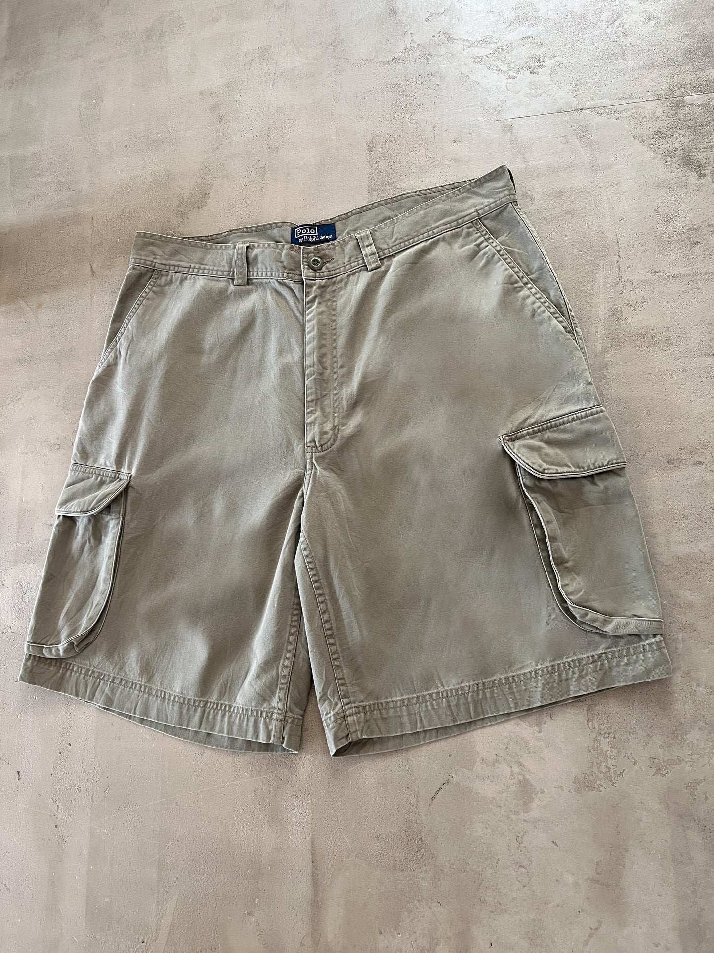 KHAKI POLO RALPH LAUREN CARGO SHORTS - 2000S - L/XL