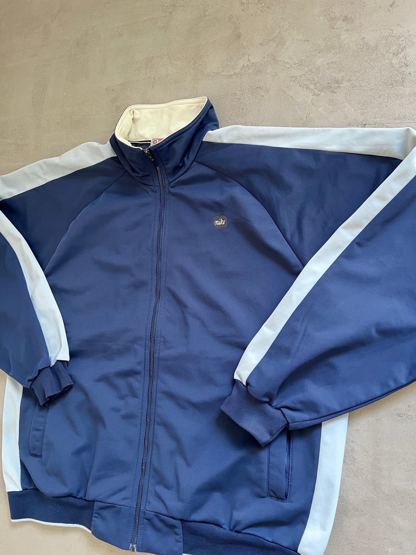 NAVY NIKE TRACK JACKET - 2000S - L