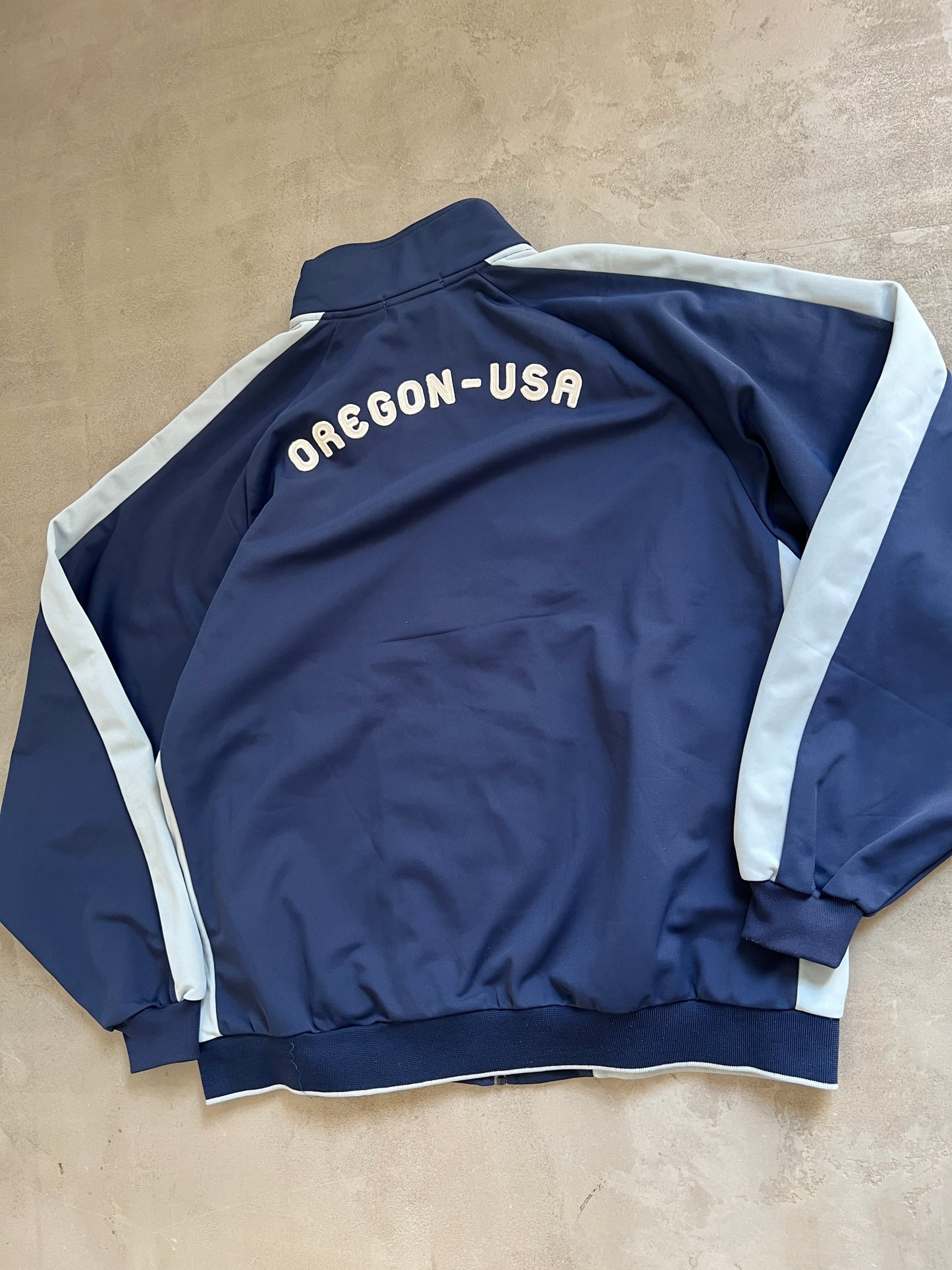 NAVY NIKE TRACK JACKET - 2000S - L