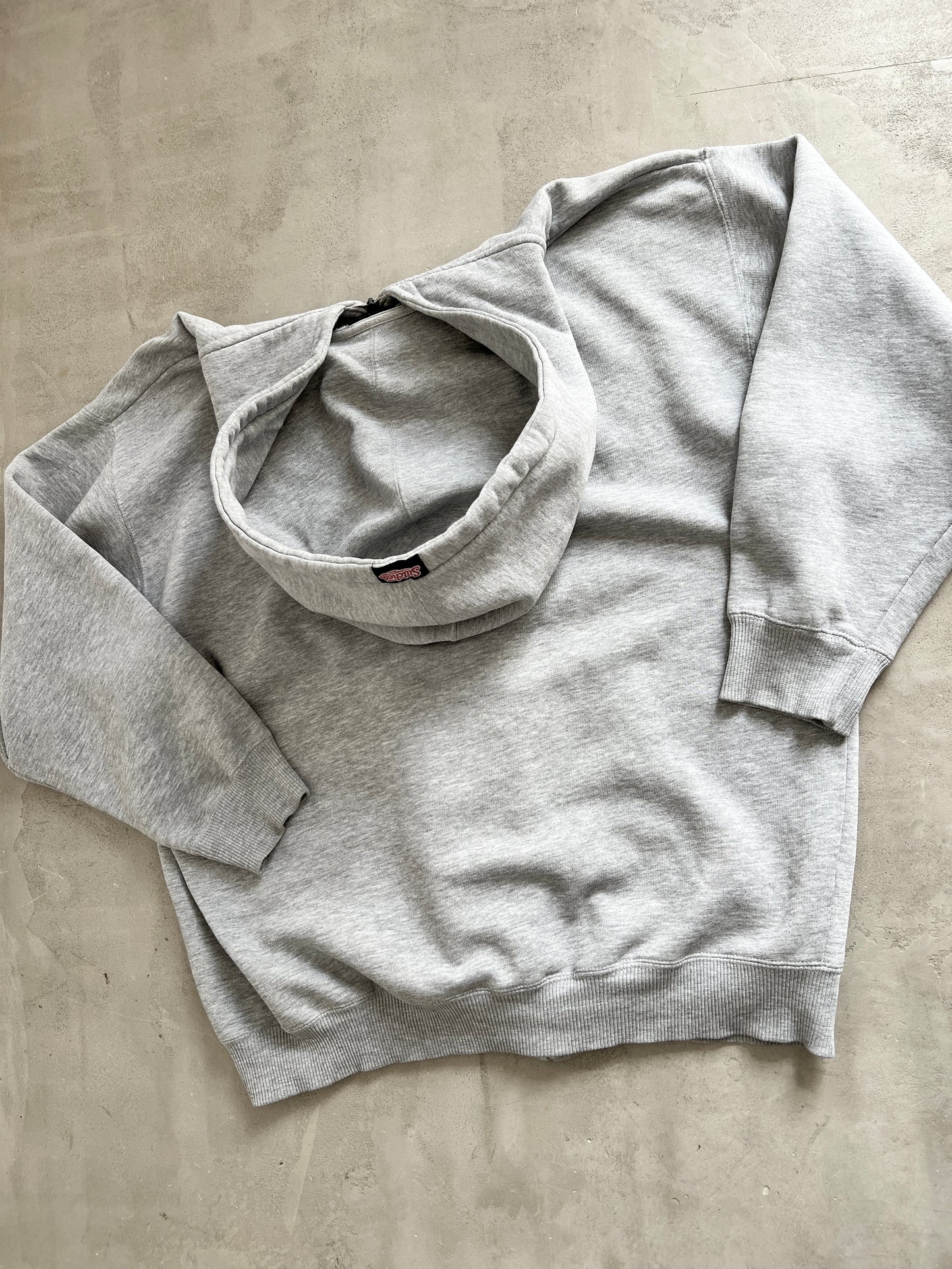 GREY YANKEES ZIP UP HOODIE - 2000S - XXL/XL