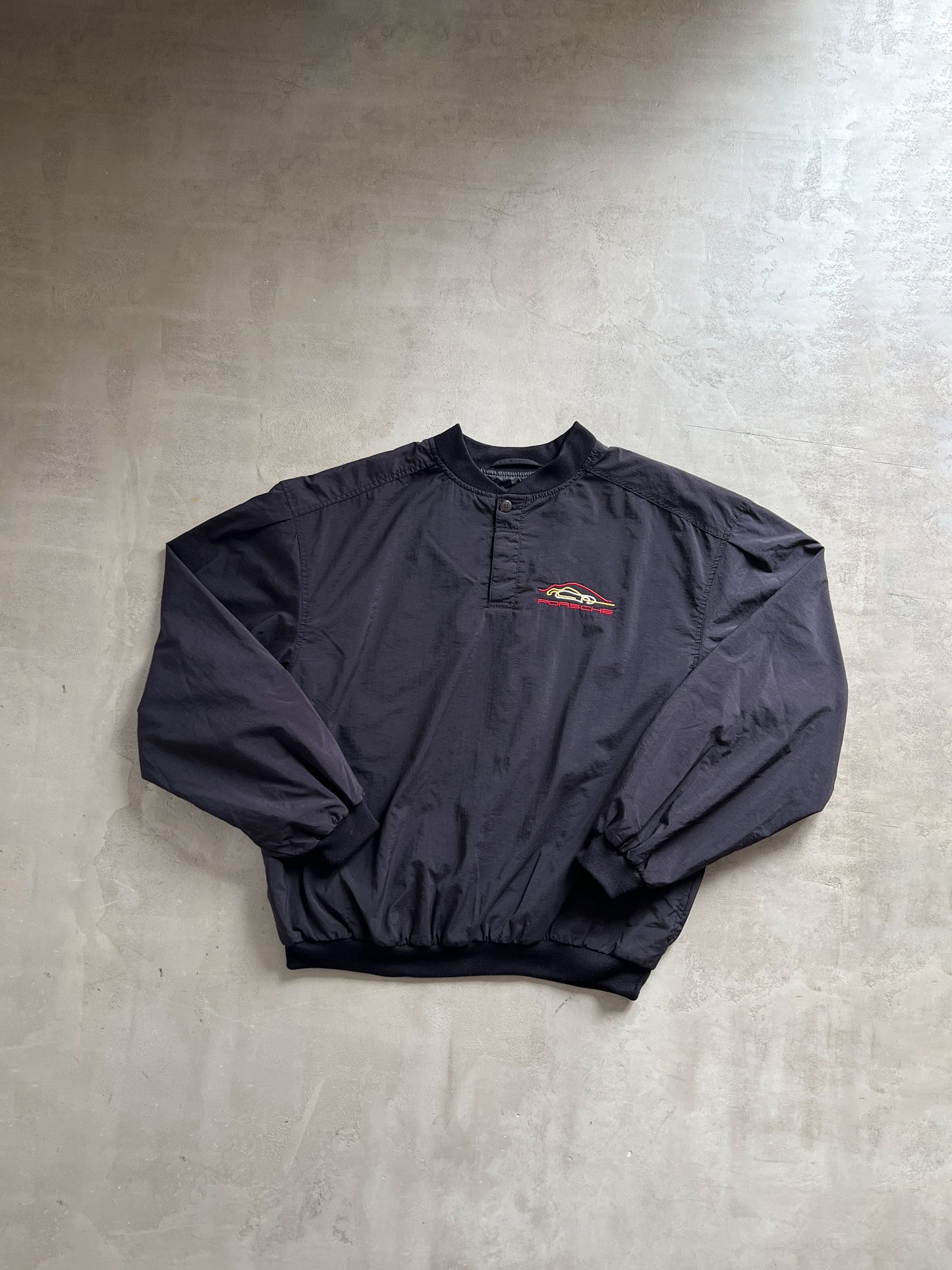 BLACK PORSCHE SWEAT SHIRT - 1990S - M/L