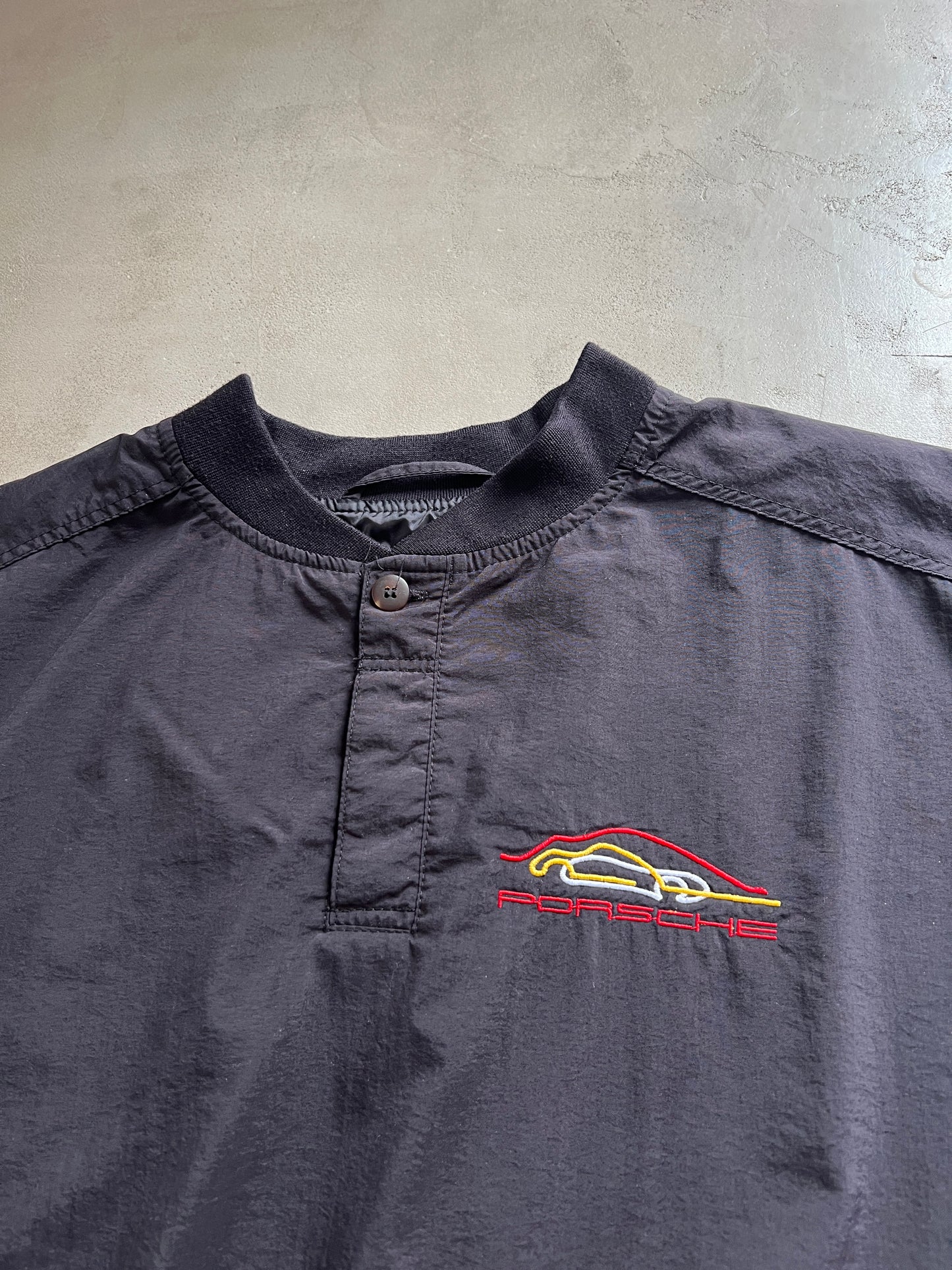 BLACK PORSCHE SWEAT SHIRT - 1990S - M/L