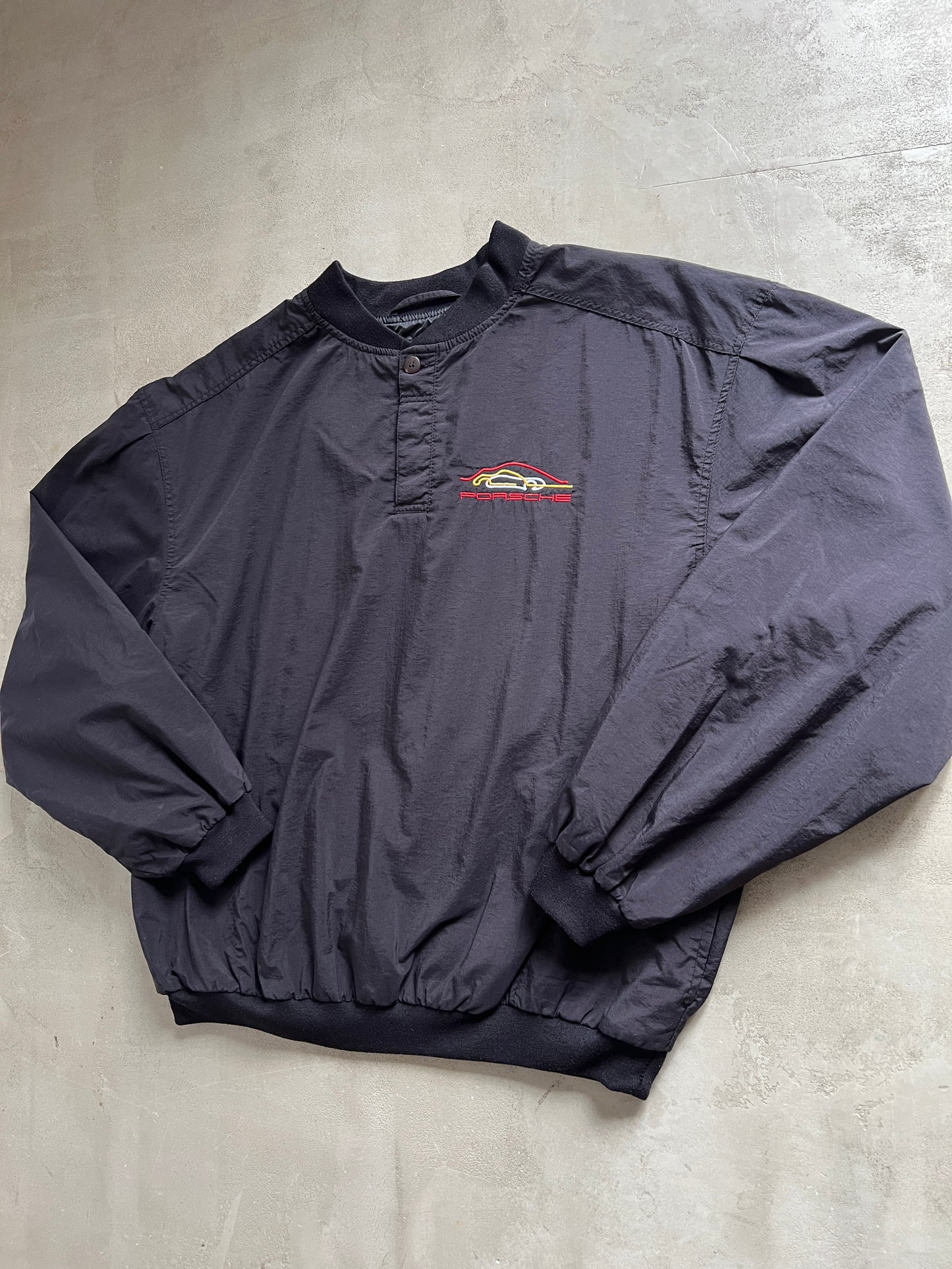 BLACK PORSCHE SWEAT SHIRT - 1990S - M/L