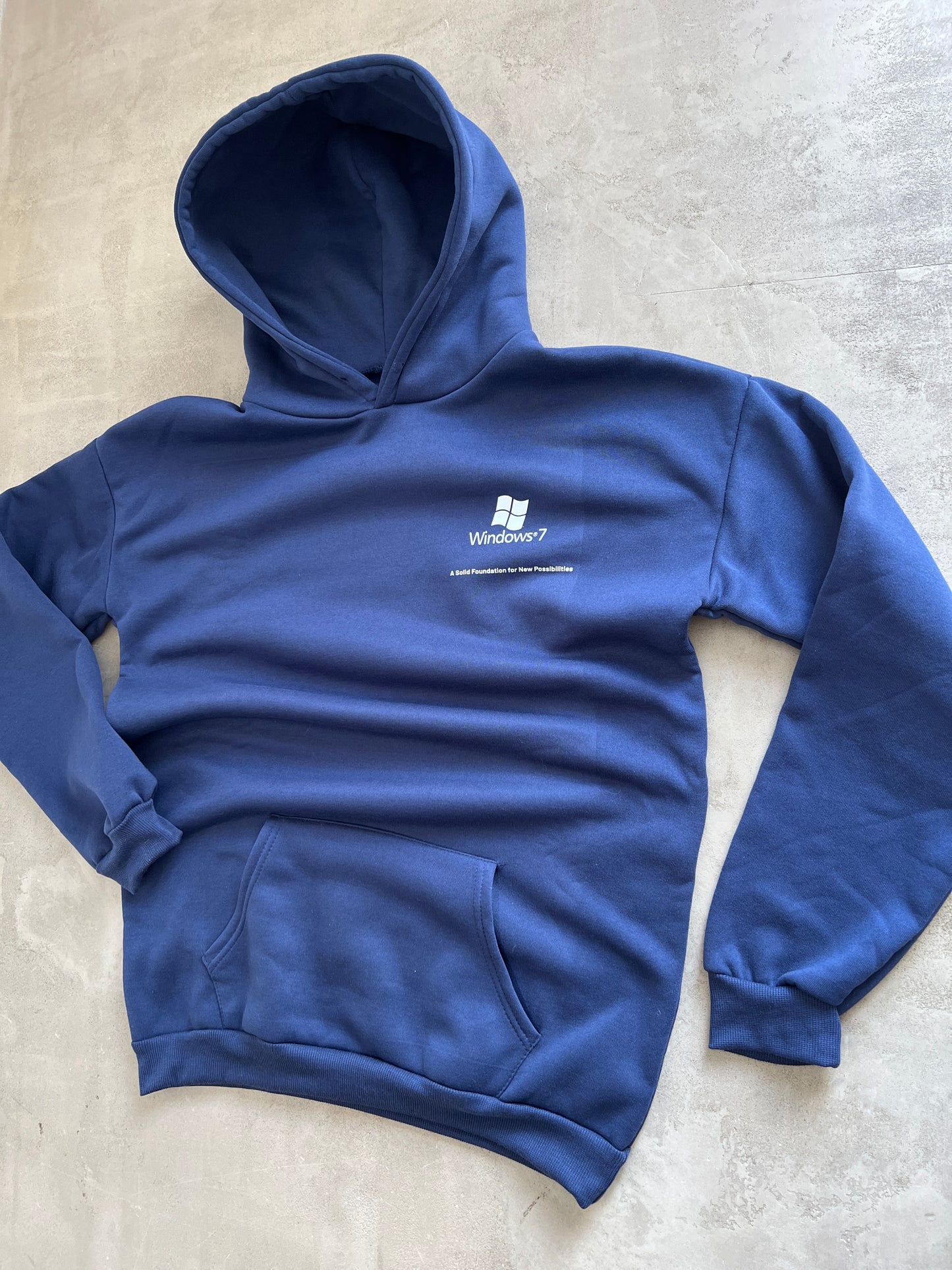 NAVY WINDOWS HOODIE - 2000S - L