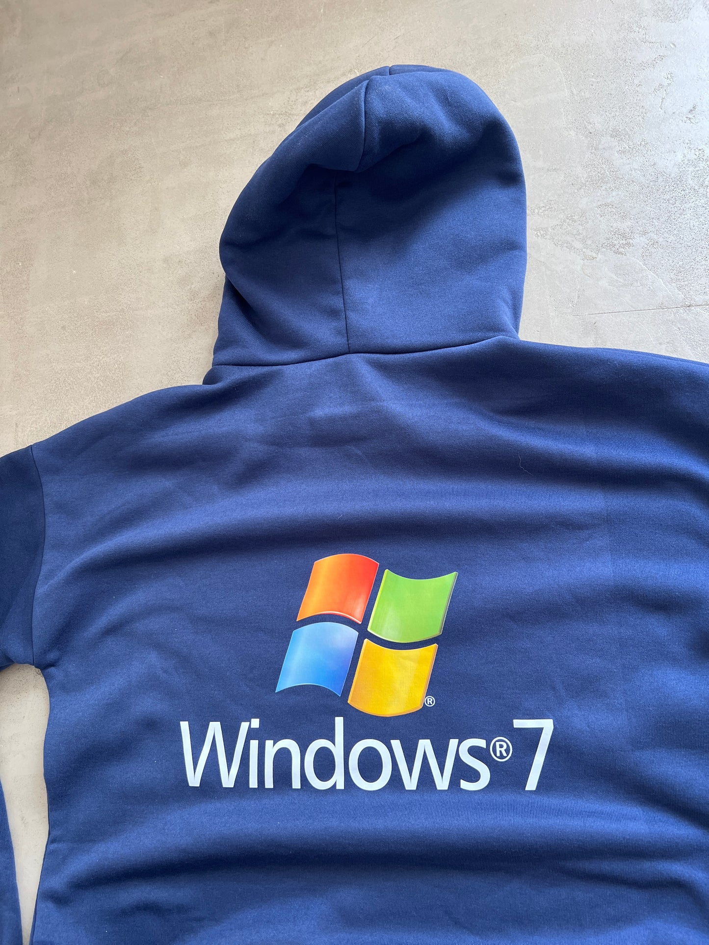 NAVY WINDOWS HOODIE - 2000S - L