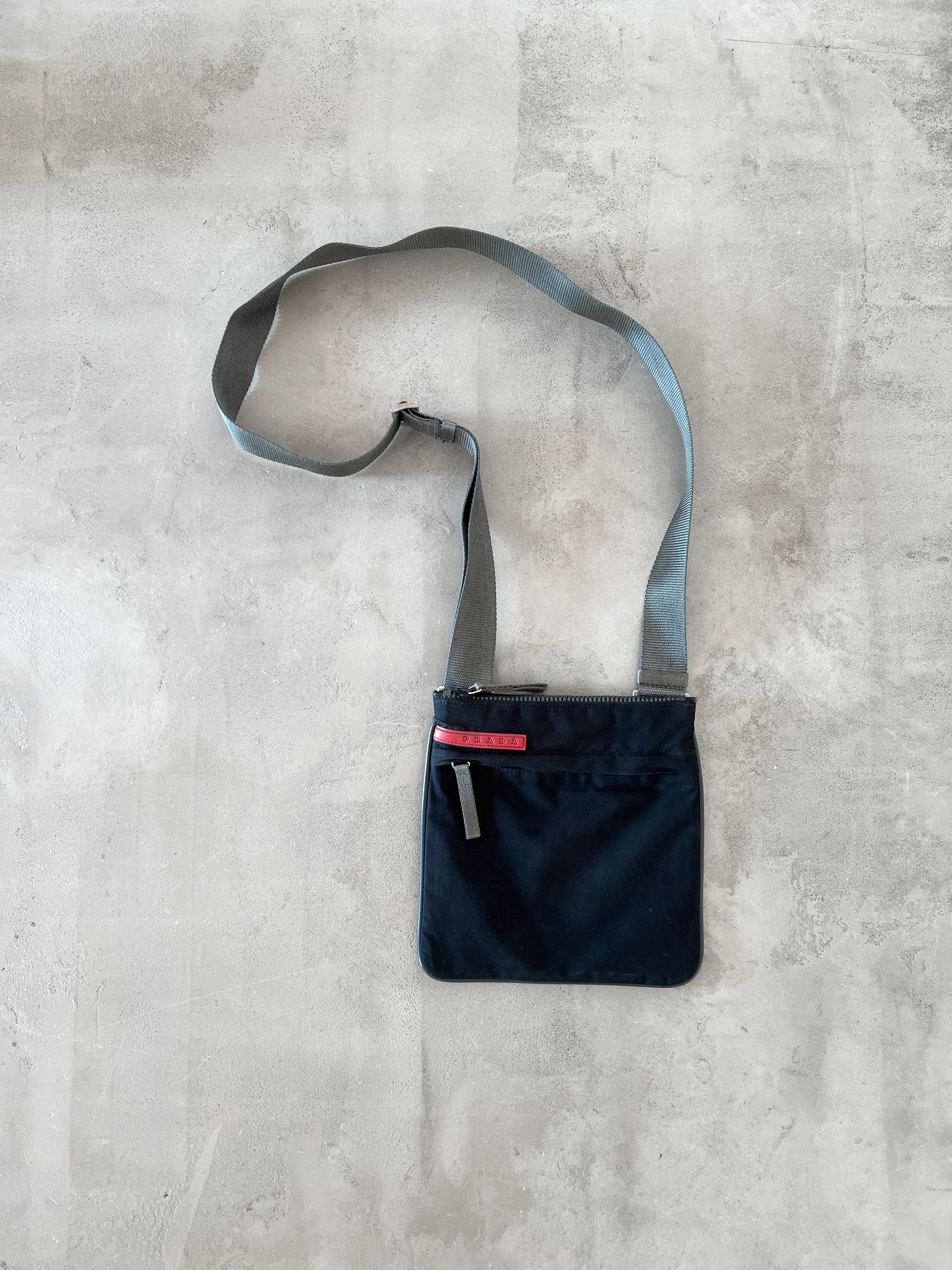 BLACK PRADA LINEA ROSSA BAG - 2000S